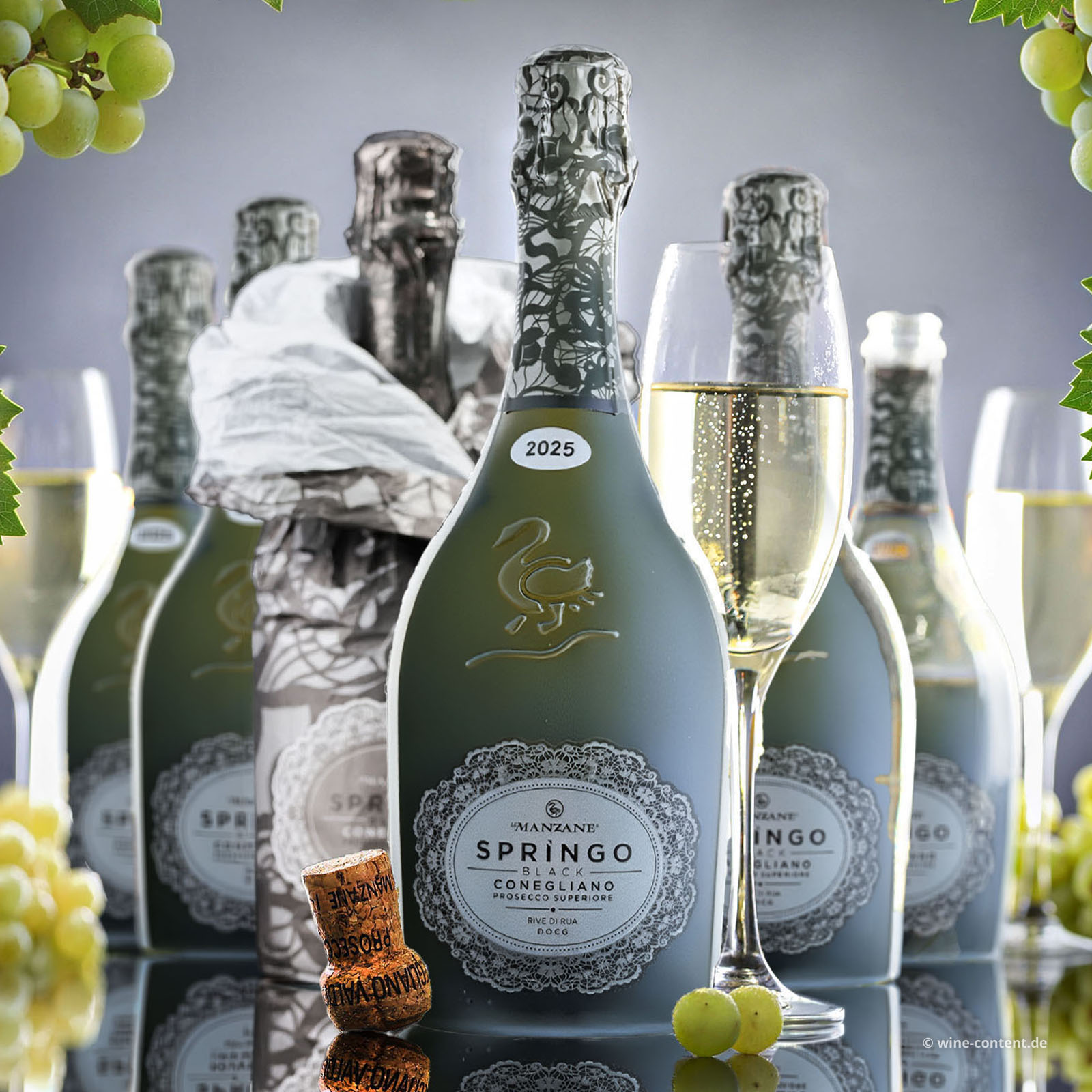 6er-Sparpaket Prosecco Superiore 2025 Rive di Rua Springo Black Brut