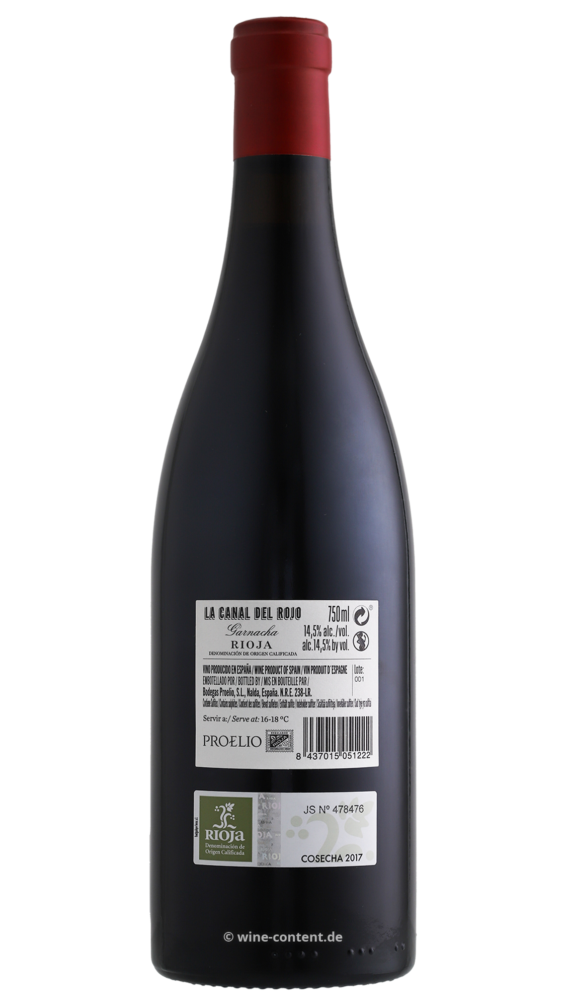 6er-Holzkiste Rioja 2017 Garnacha La Canal del Rojo