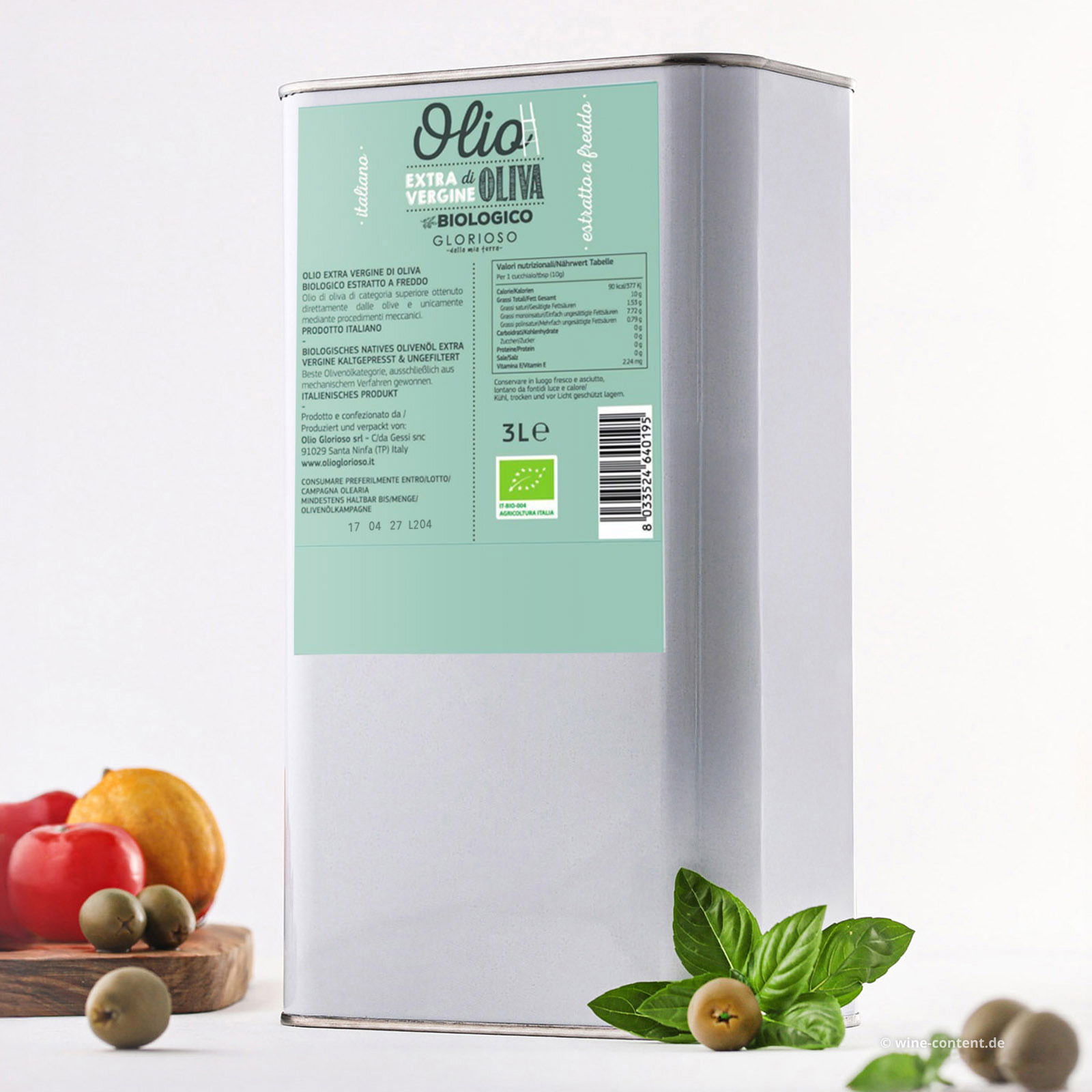 3 L Olivenöl Extra Vergine 2025 Bio Kanister