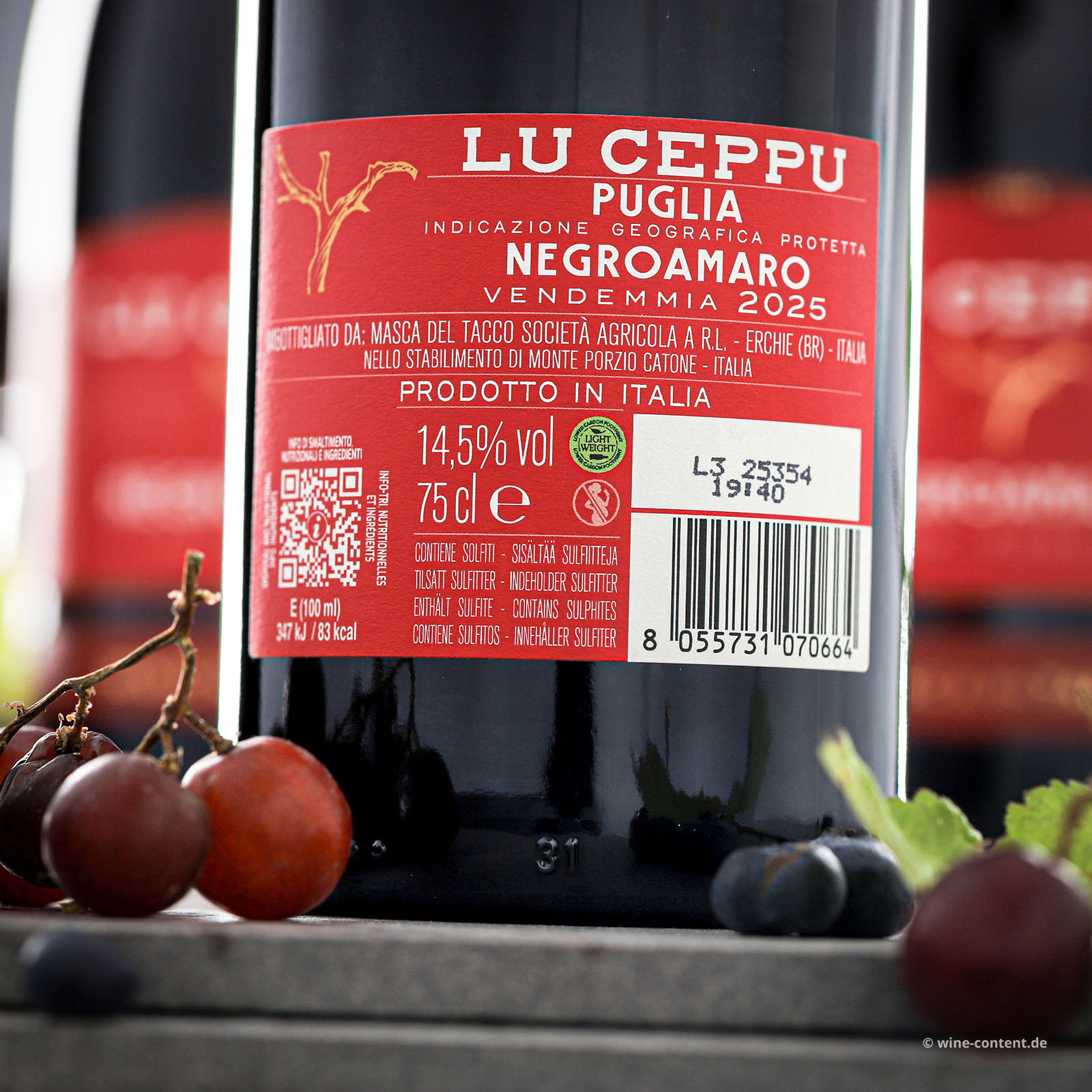 6er-Sparpaket Negroamaro 2025 Lu Ceppu