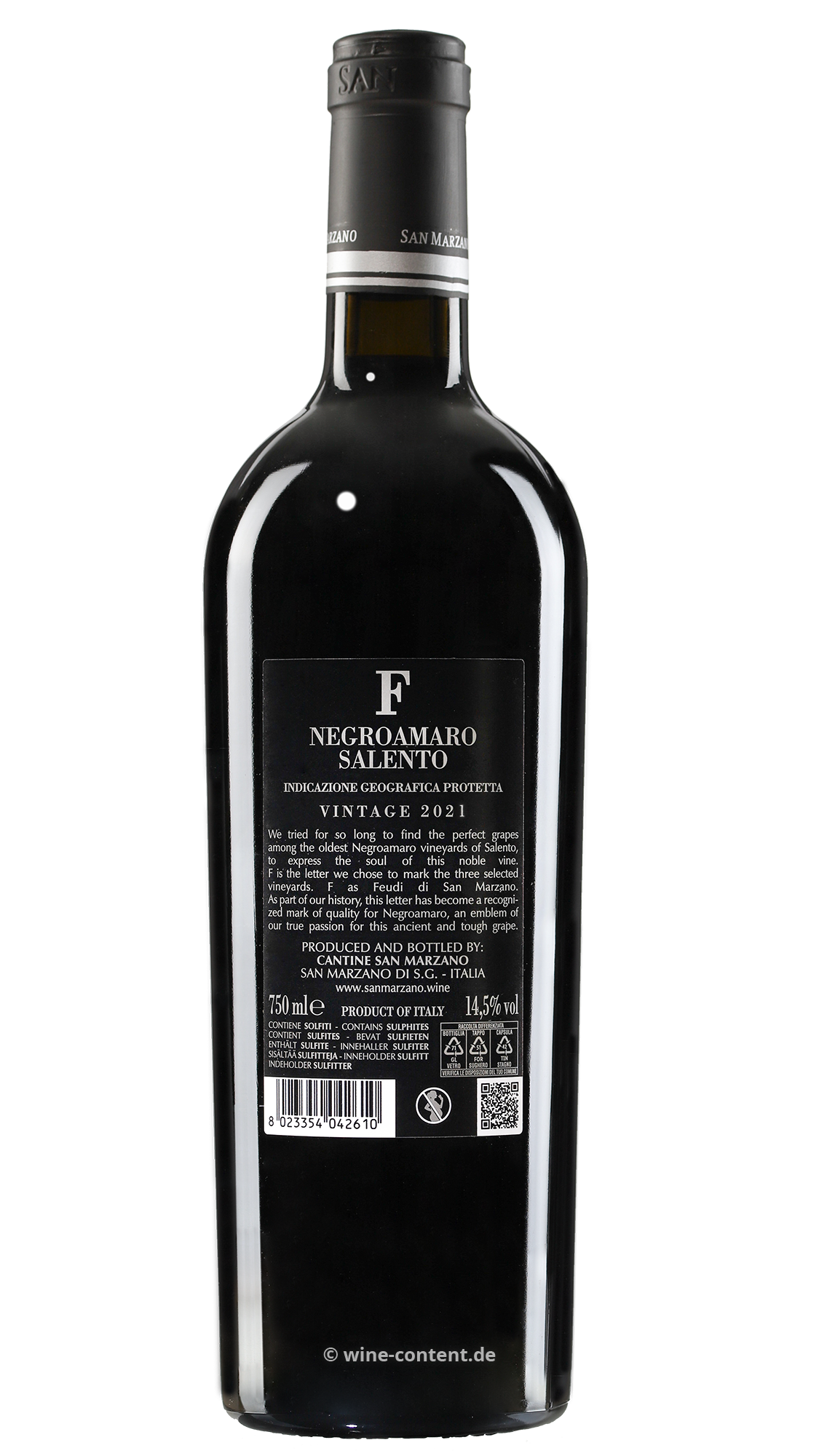 6er-Sparpaket Negroamaro Salento 2021 F