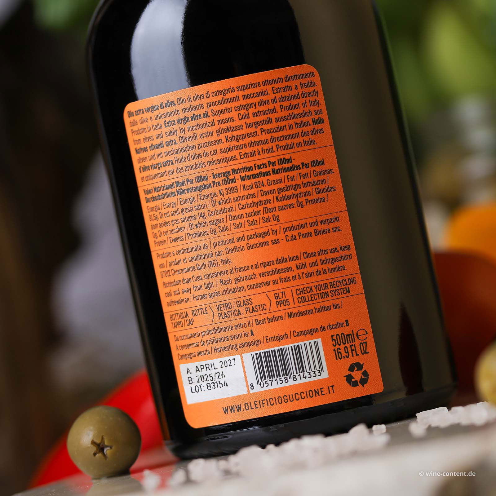 0,5 L Olivenöl Extra Vergine 2025 Fruttato Intenso