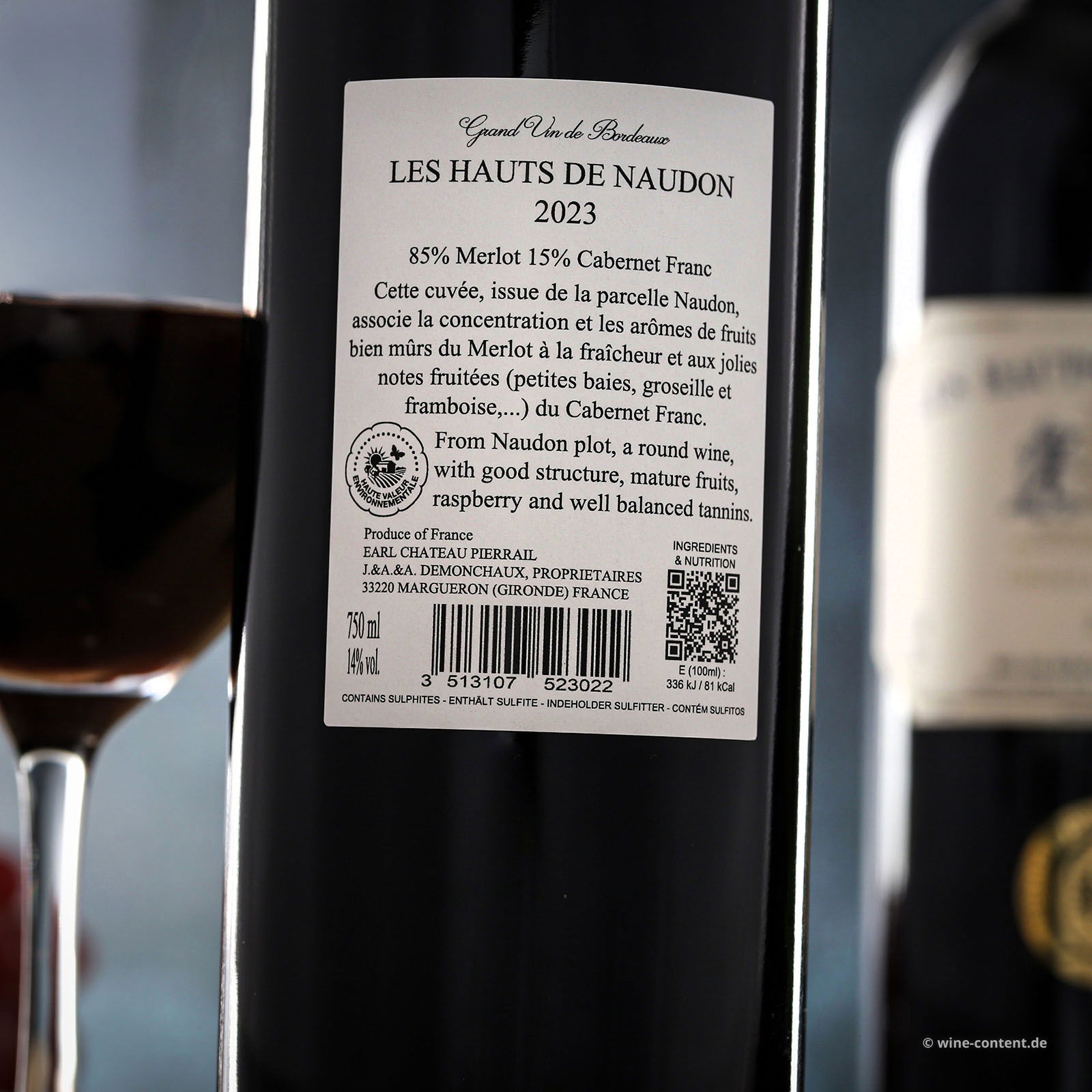 Bordeaux Supérieur 2023 Les Hauts De Naudon