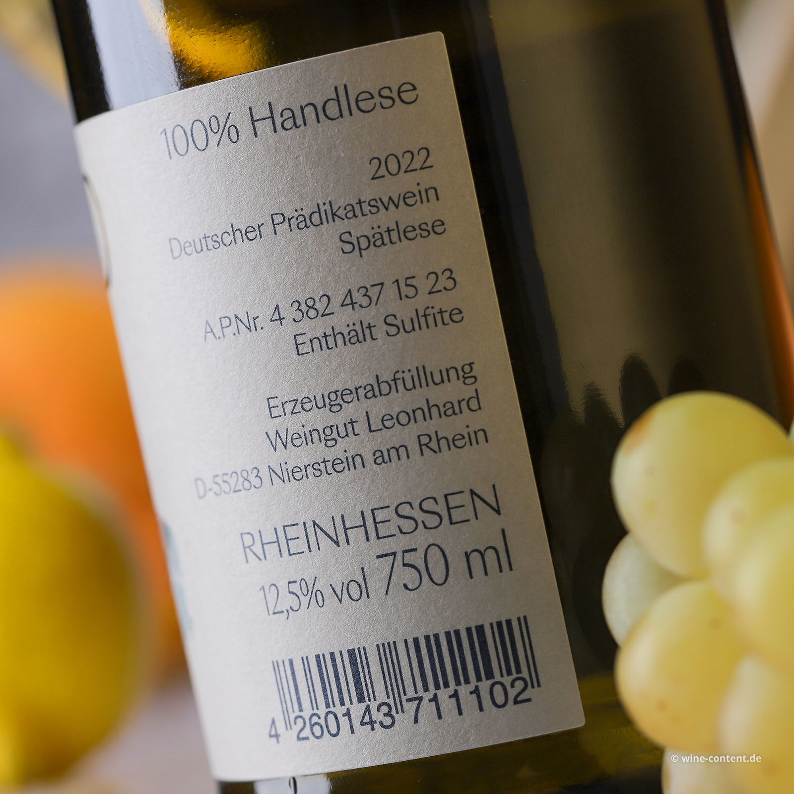 Pinot Blanc Spätlese trocken 2022 Paterberg vom Kalk