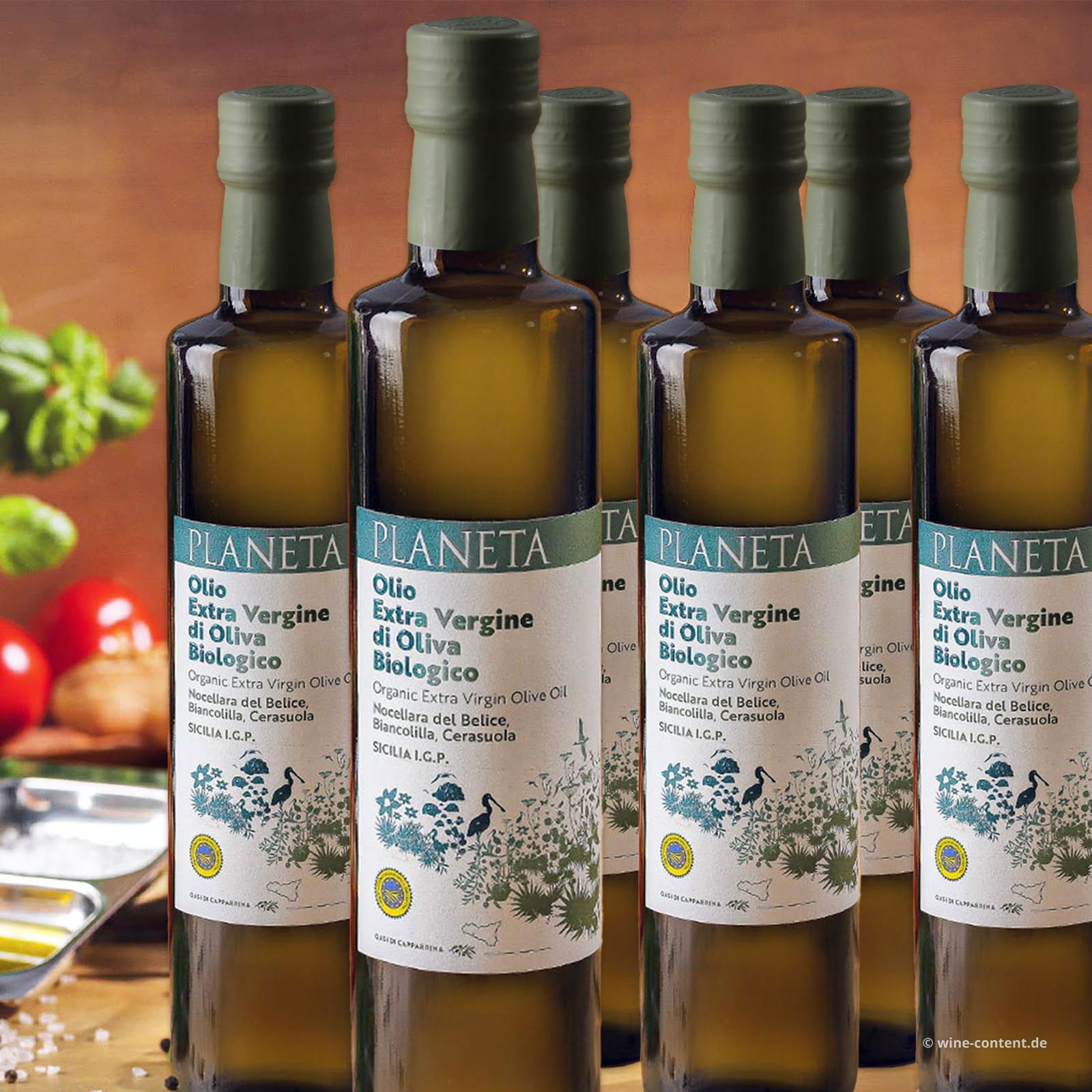 6er-Sparpaket 0,5 L Olivenöl Extra Vergine Sicilia 2024 Bio