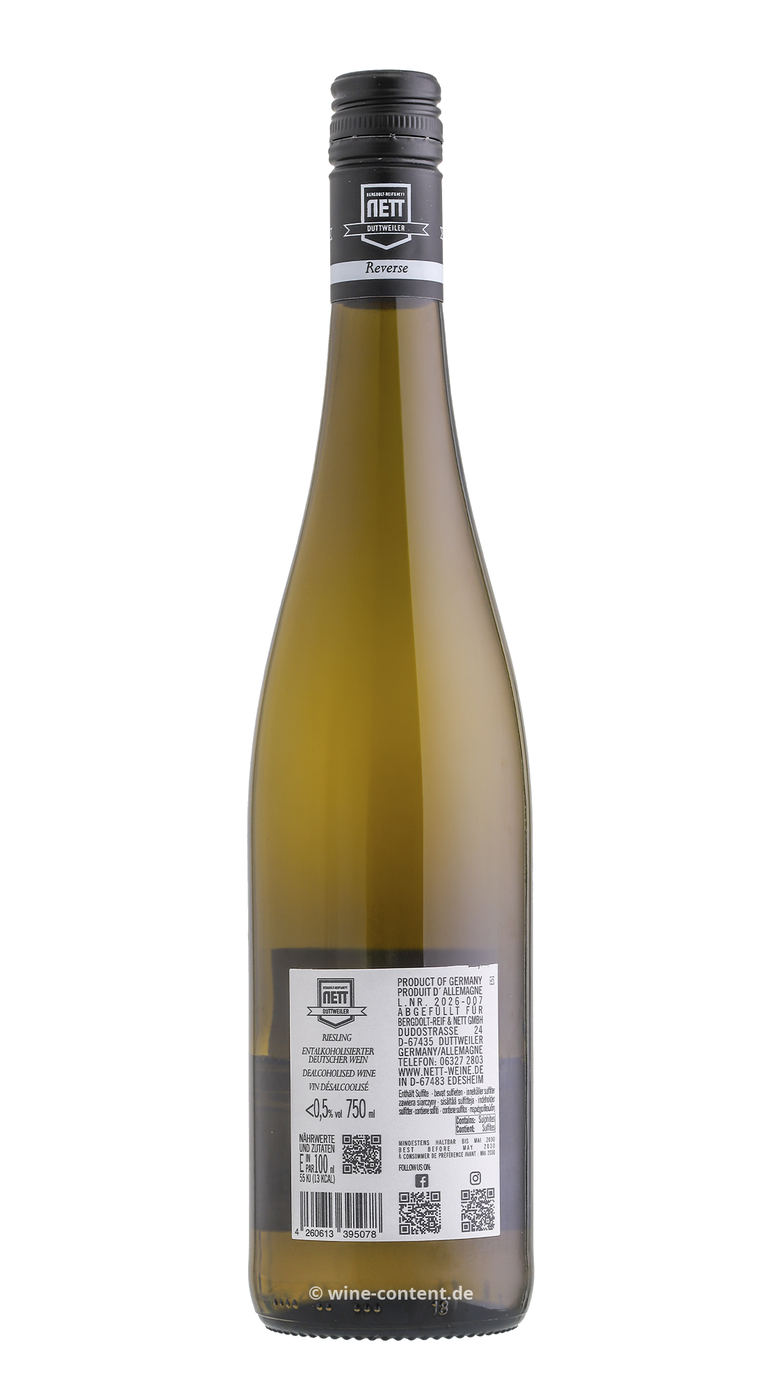 Riesling Reverse entalkoholisiert