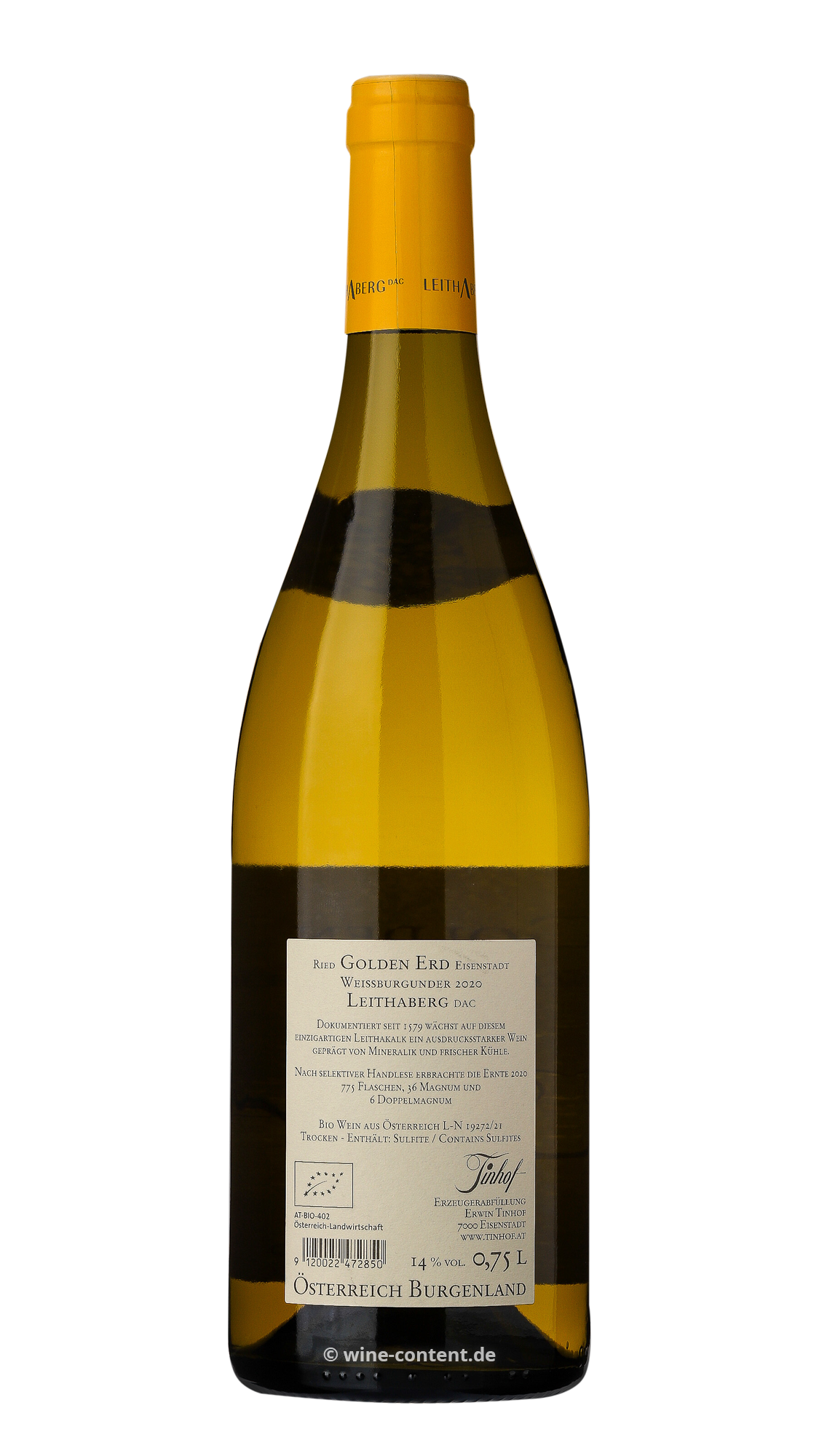 Weißburgunder 2020 Ried Golden Erd Bio