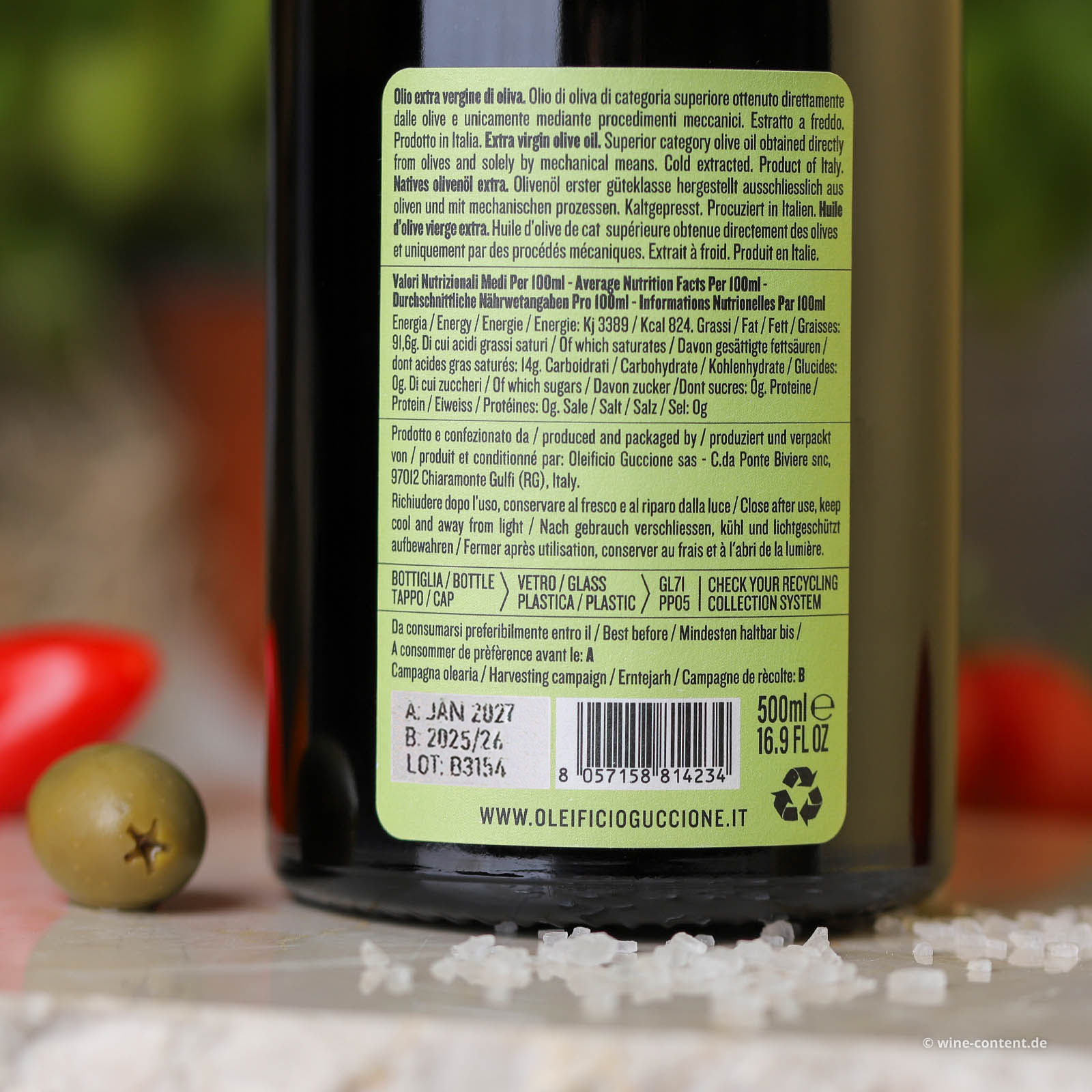 0,5 L Olivenöl Extra Vergine 2025 Fruttato Medio 0,5 L Olivenöl Extra Vergine 2025 Fruttato Medio