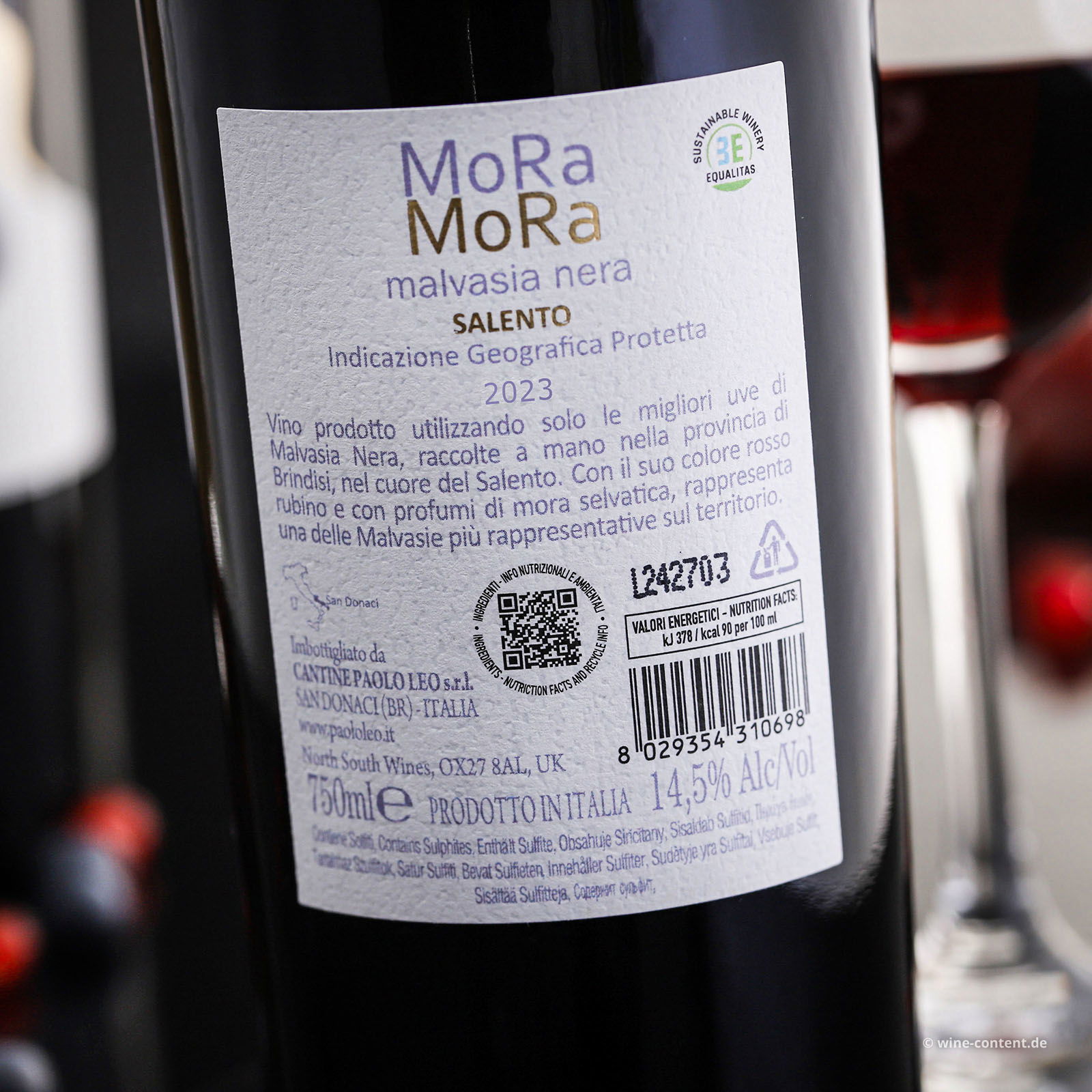 6er-Sparpaket Malvasia Nera Salento 2023 Moramora