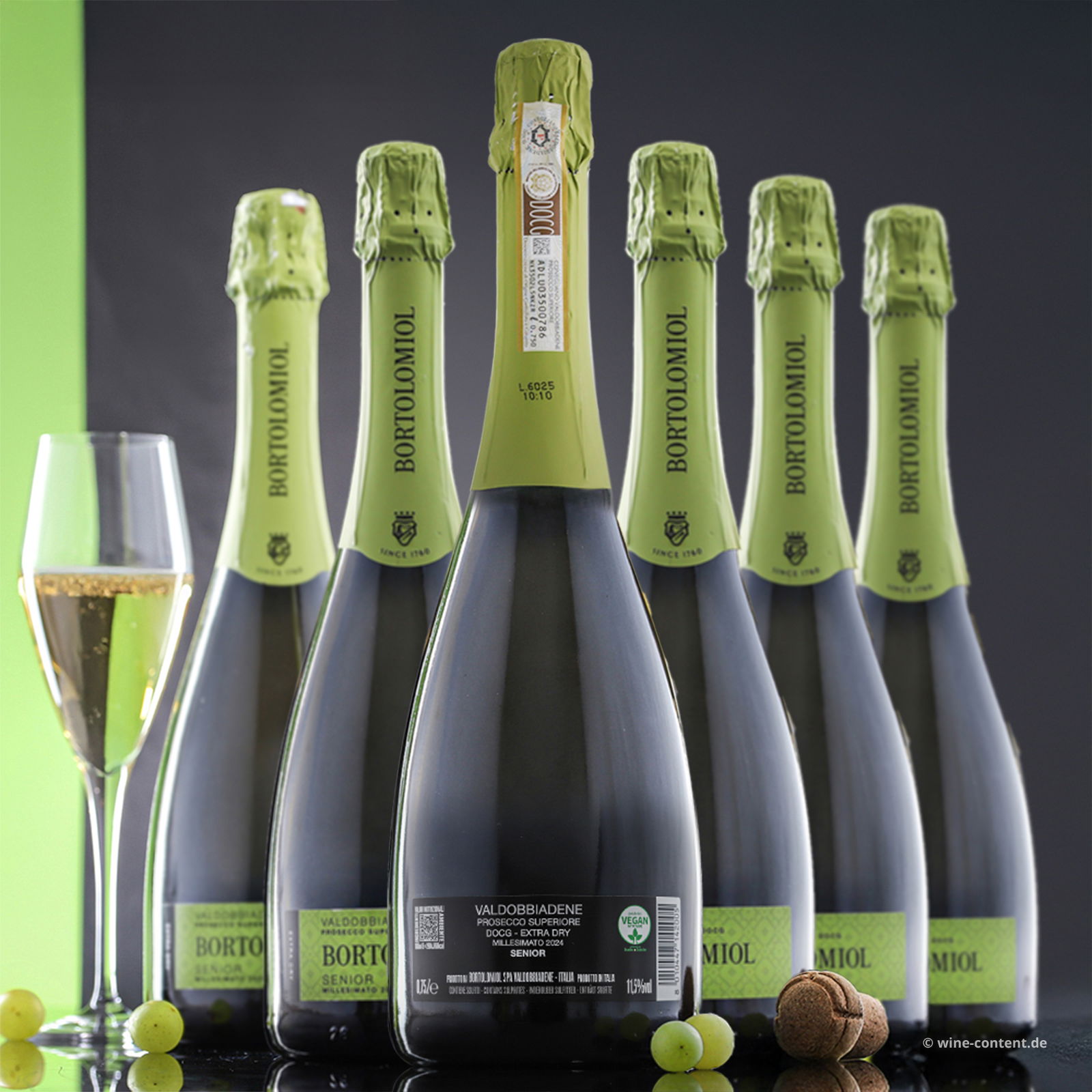 6er-Sparpaket Prosecco Valdobbiadene Superiore 2024 Senior Extra Dry - Neues Etikett