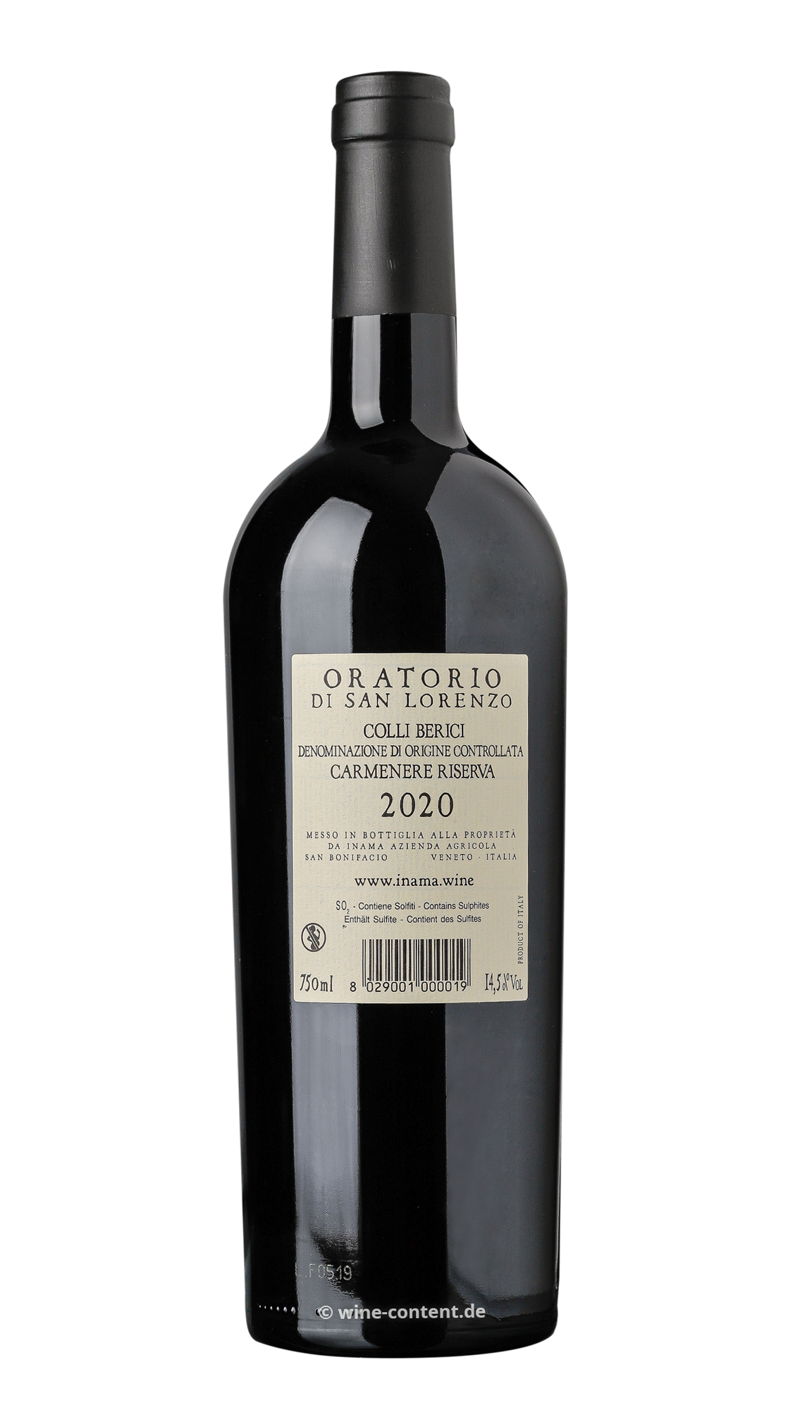 Carmenere Riserva 2020 Oratorio di San Lorenzo