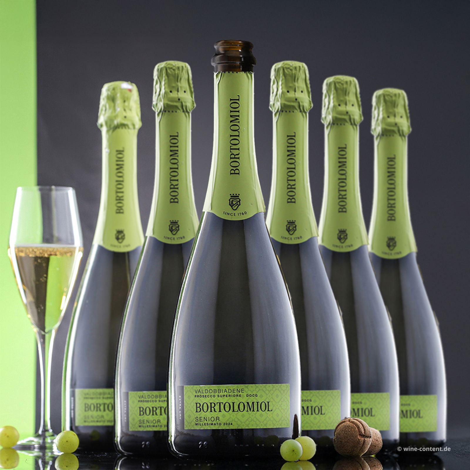 6er-Sparpaket Prosecco Valdobbiadene Superiore 2024 Senior Extra Dry - Neues Etikett