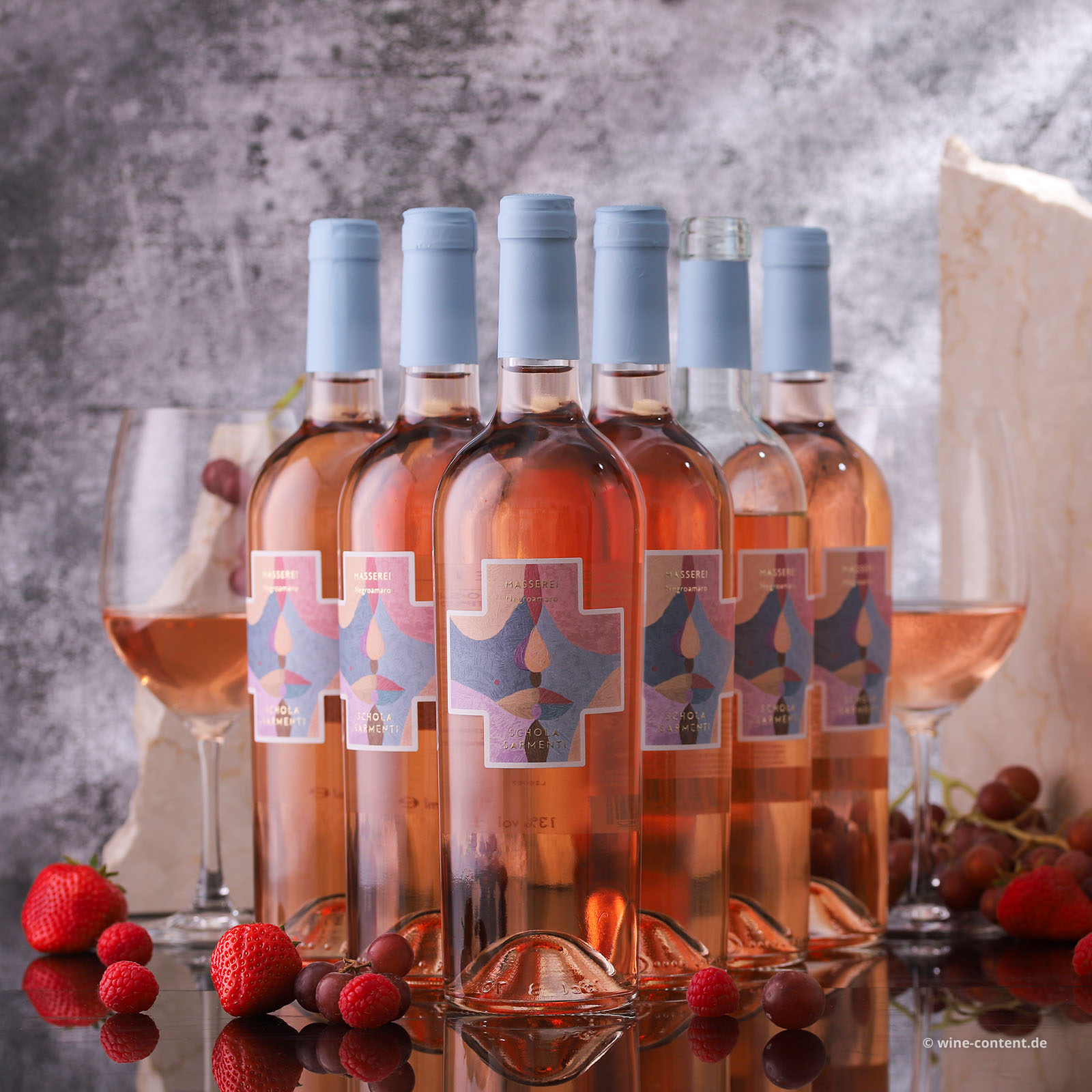 6er-Sparpaket Negroamaro Salento Rosato 2025 Masserei