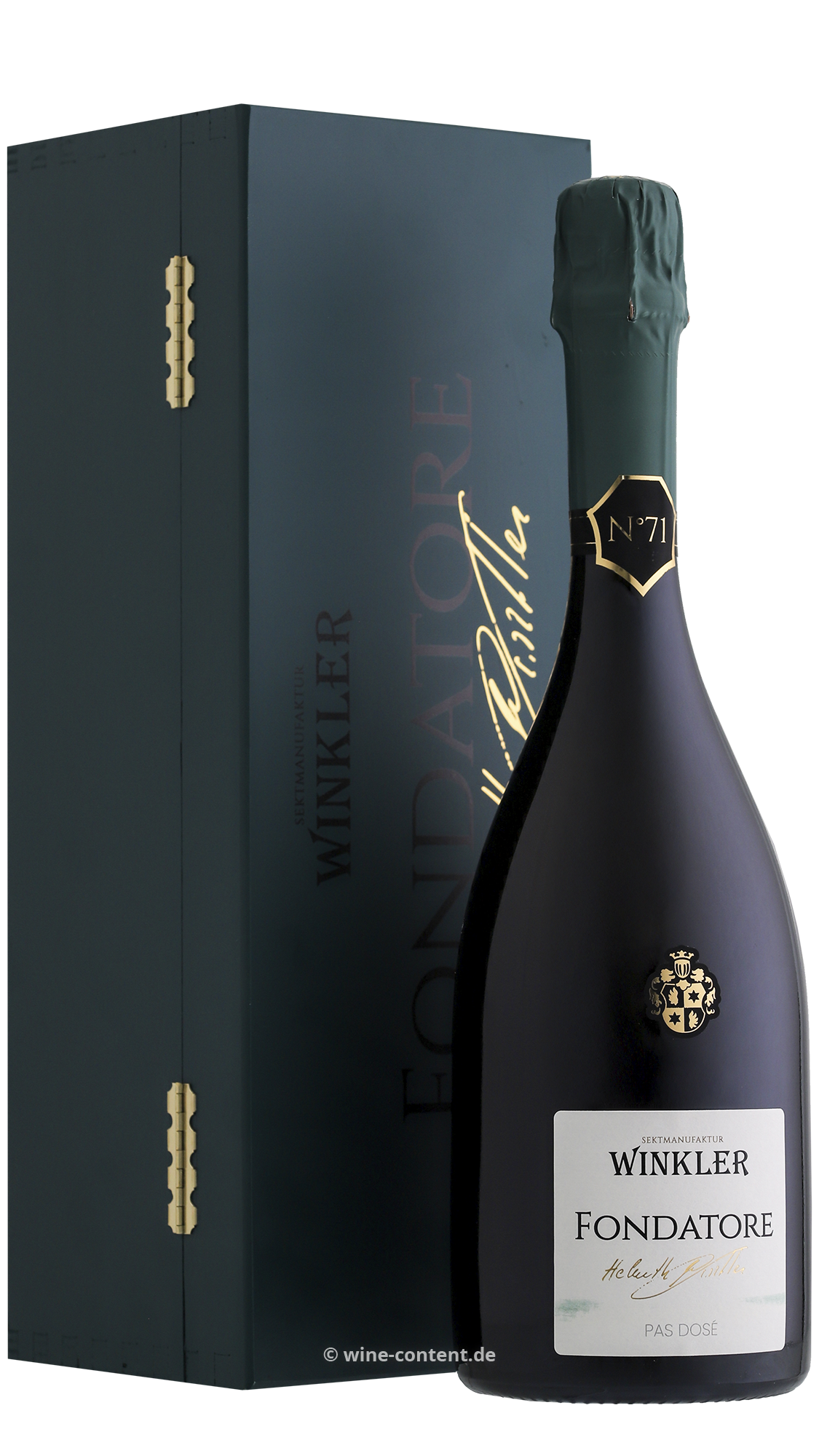 Spumante Fondatore N°71 in Holzkiste Spumante Fondatore N°71 in Holzkiste