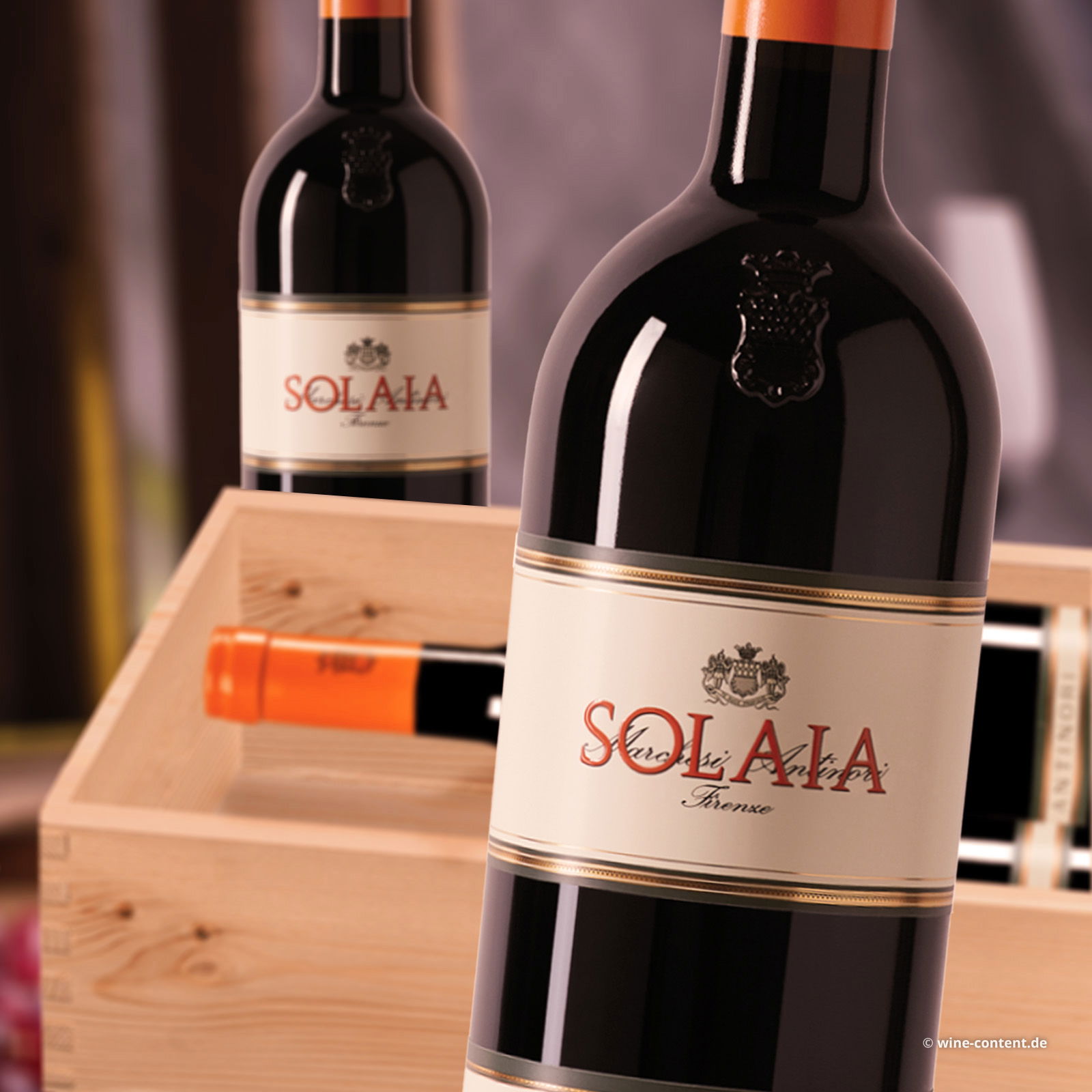 3er-Holzkiste Solaia 2022