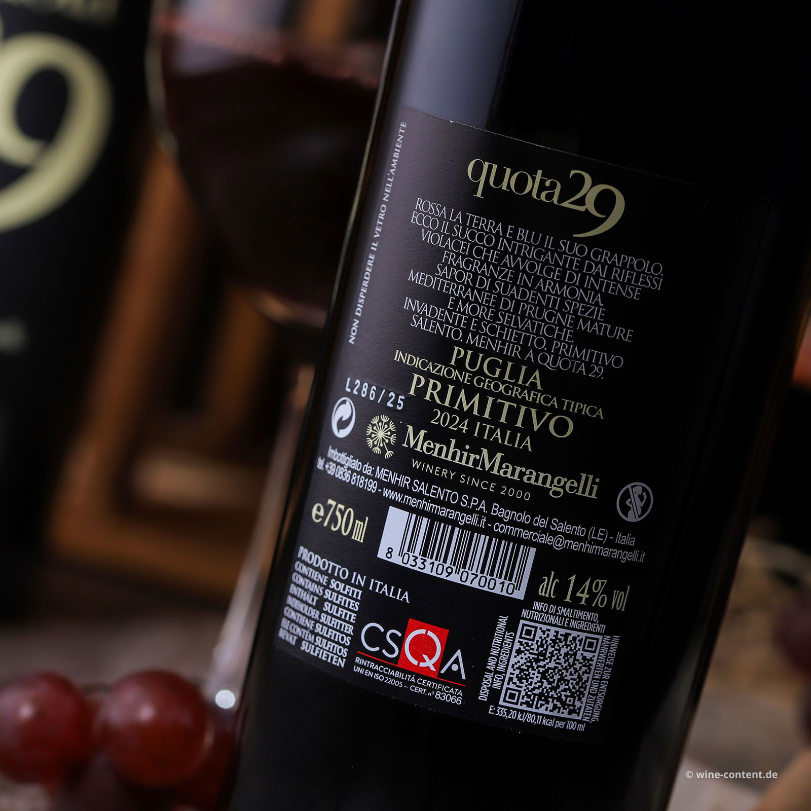 Primitivo 2024 Quota 29