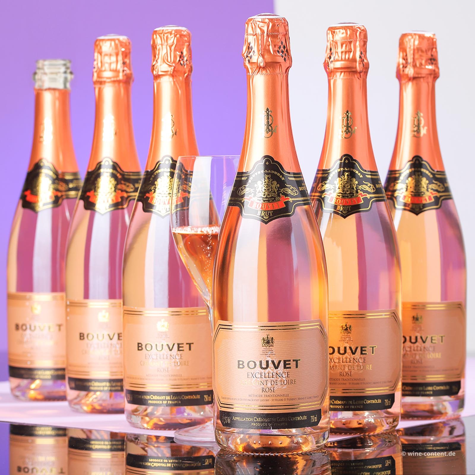 Bouvet Ladubay de 6er-Sparpaket Crémant Rosé Excellence Loire - Brut