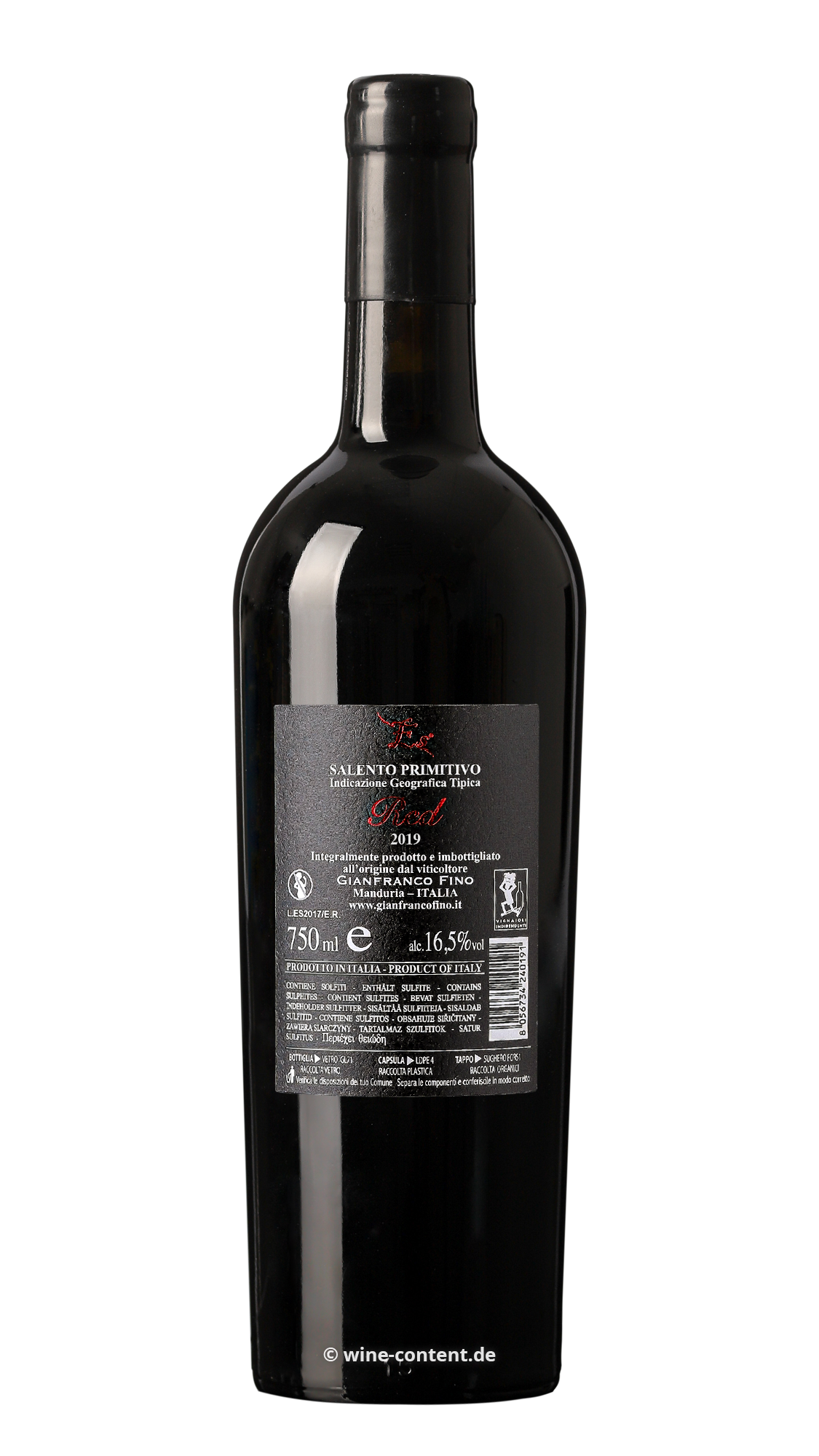 Primitivo Salento 2019 ES Red