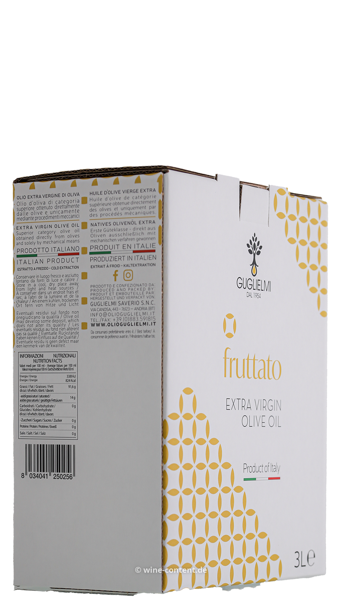 3 L Olivenöl Extra Vergine 2025 Fruttato Bag in Box