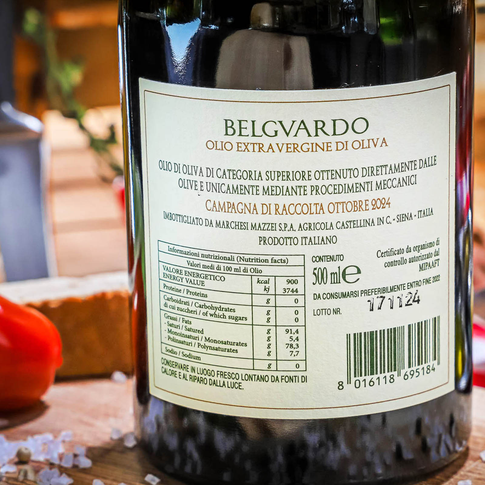 0,5 L Olivenöl Extra Vergine 2024 Belguardo