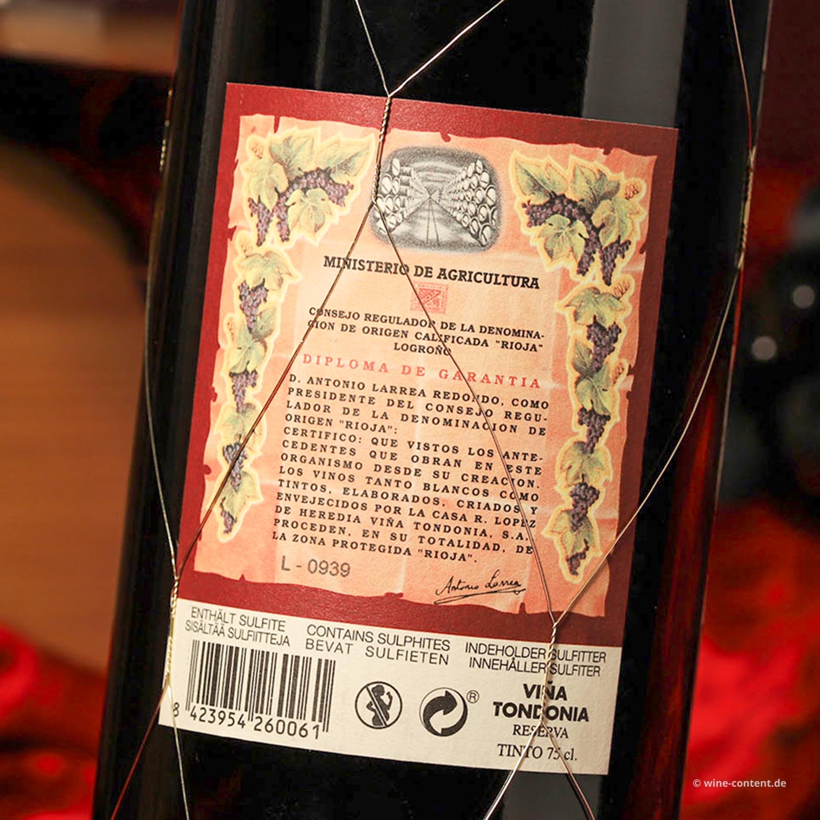 Rioja Reserva 2012 Viña Tondonia Rioja Reserva 2012 Viña Tondonia