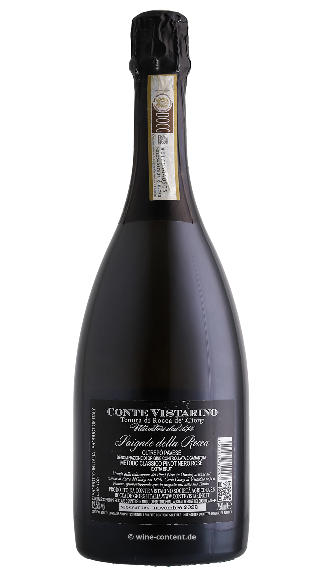 Spumante Rosé Pinot Nero Saignée della Rocca Extra Brut Spumante Rosé Pinot Nero Saignée della Rocca Extra Brut