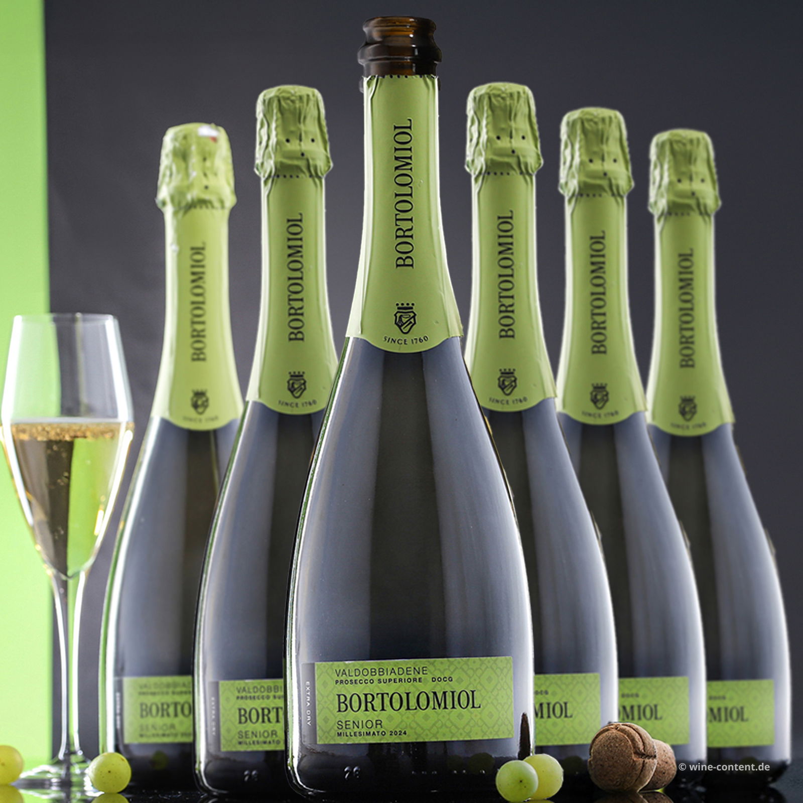 6er-Sparpaket Prosecco Valdobbiadene Superiore 2024 Senior Extra Dry - Neues Etikett