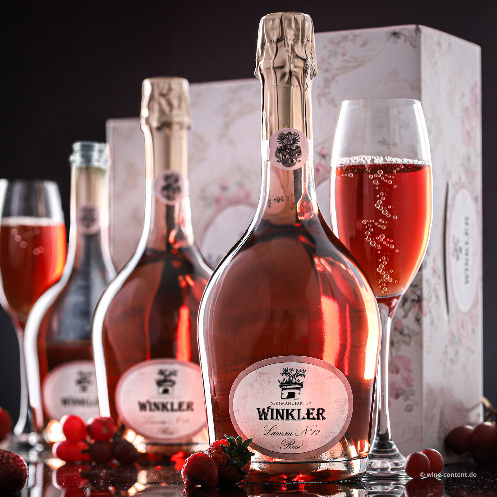 3er-Paket Spumante Lamm Rosé N°12 Extra Brut in Einzelverpackung