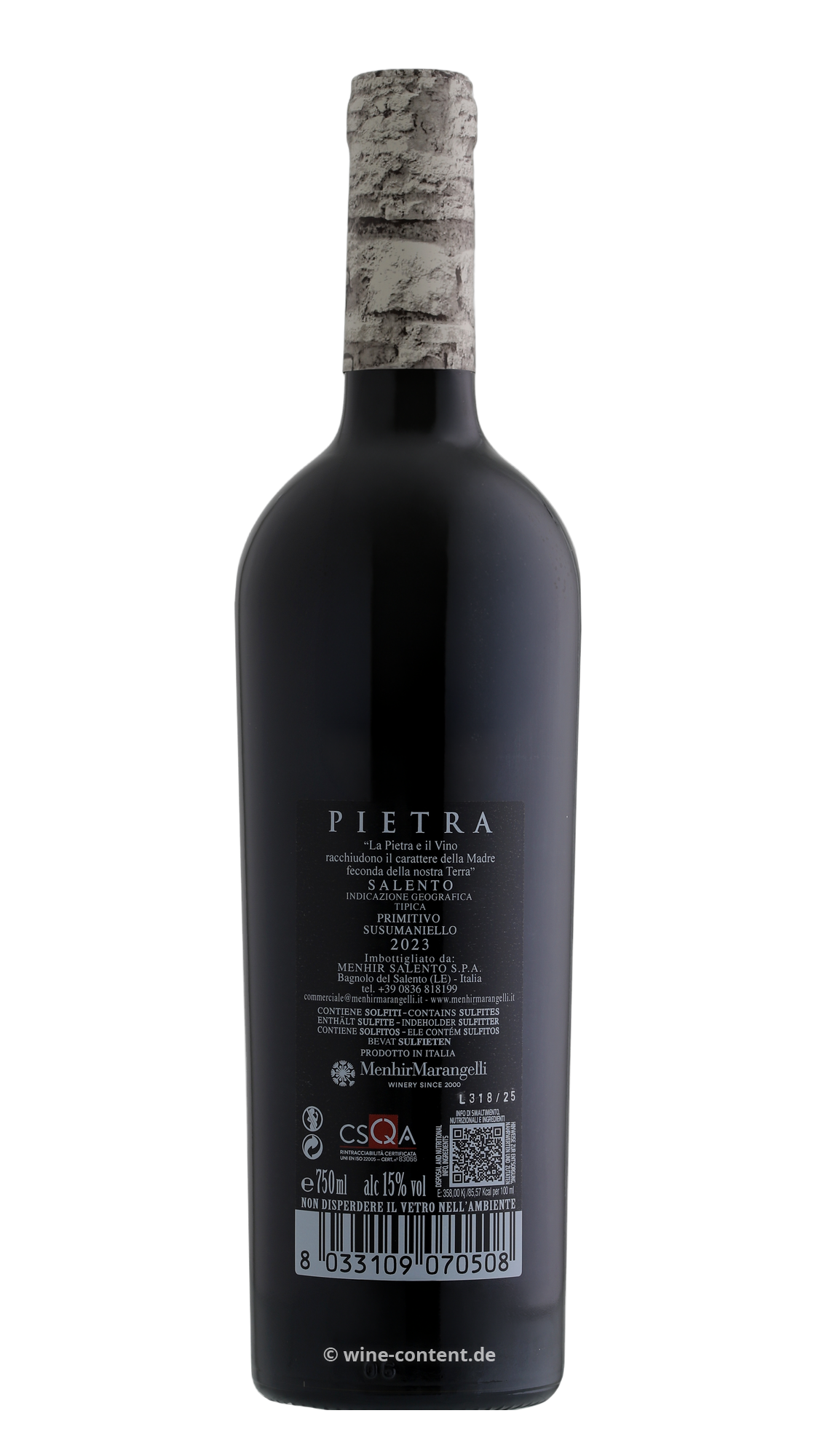 6er-Sparpaket Primitivo & Susumaniello Salento 2023 Pietra