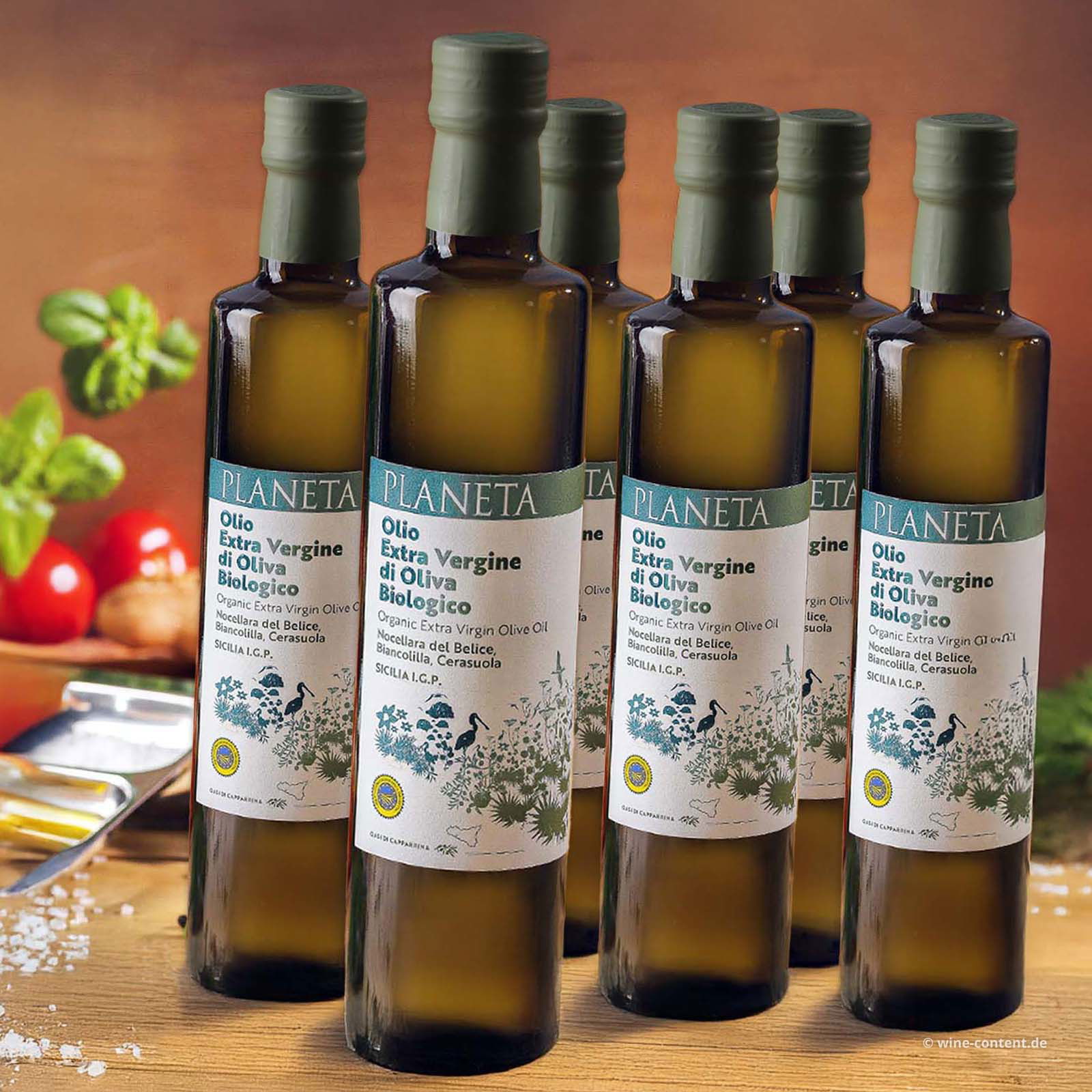 6er-Sparpaket 0,5 L Olivenöl Extra Vergine Sicilia 2025 Bio