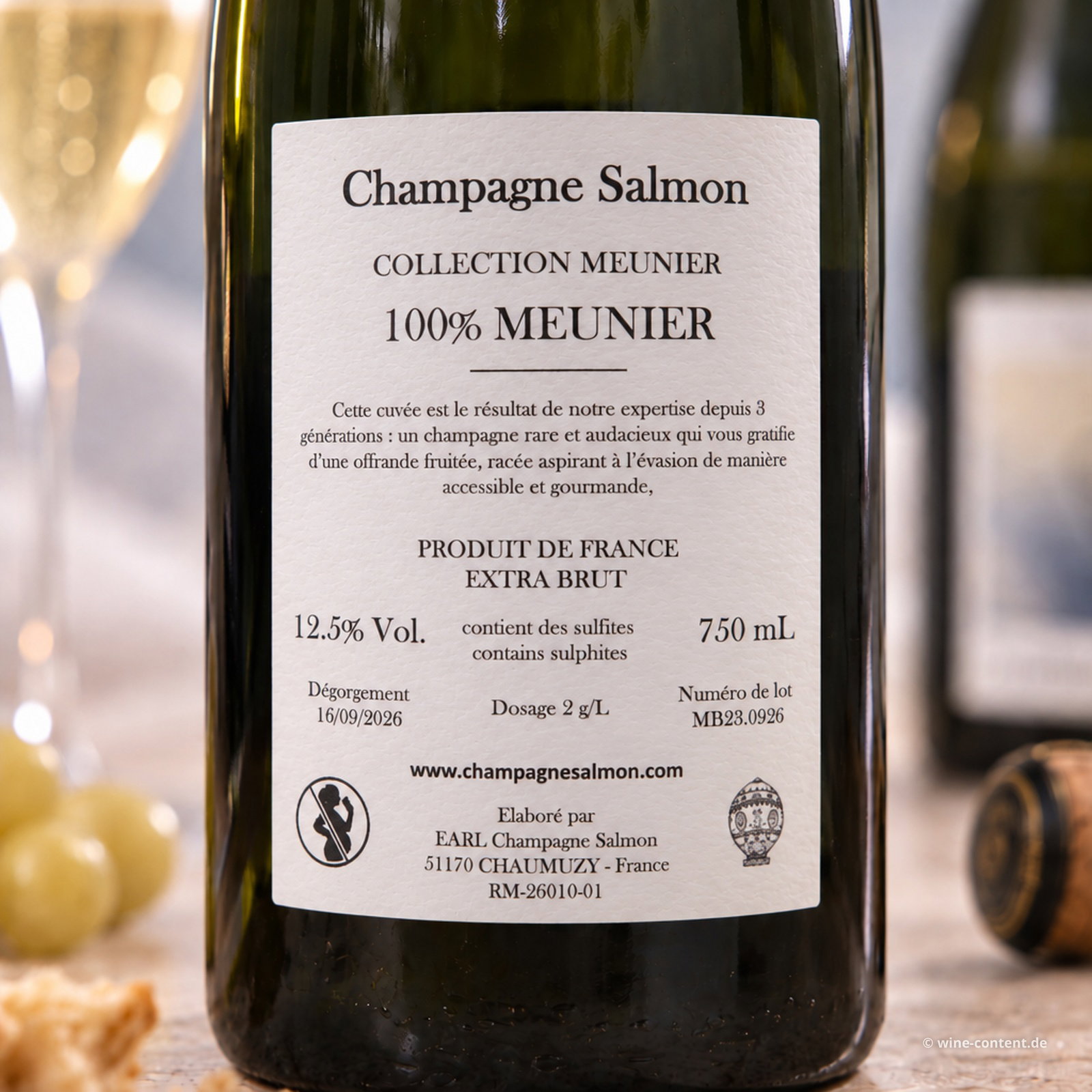 Champagner 100% Meunier Blanc Brut