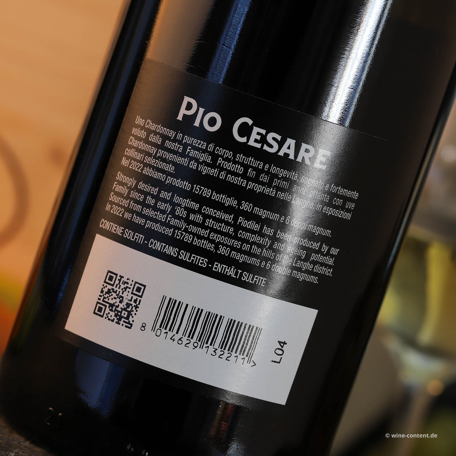 6er-Holzkiste Chardonnay 2022 Piodilei