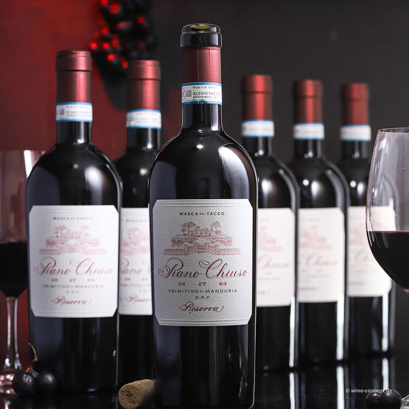 6er-Sparpaket Primitivo di Manduria Riserva 2022 Piano Chiuso 6er-Sparpaket Primitivo di Manduria Riserva 2022 Piano Chiuso