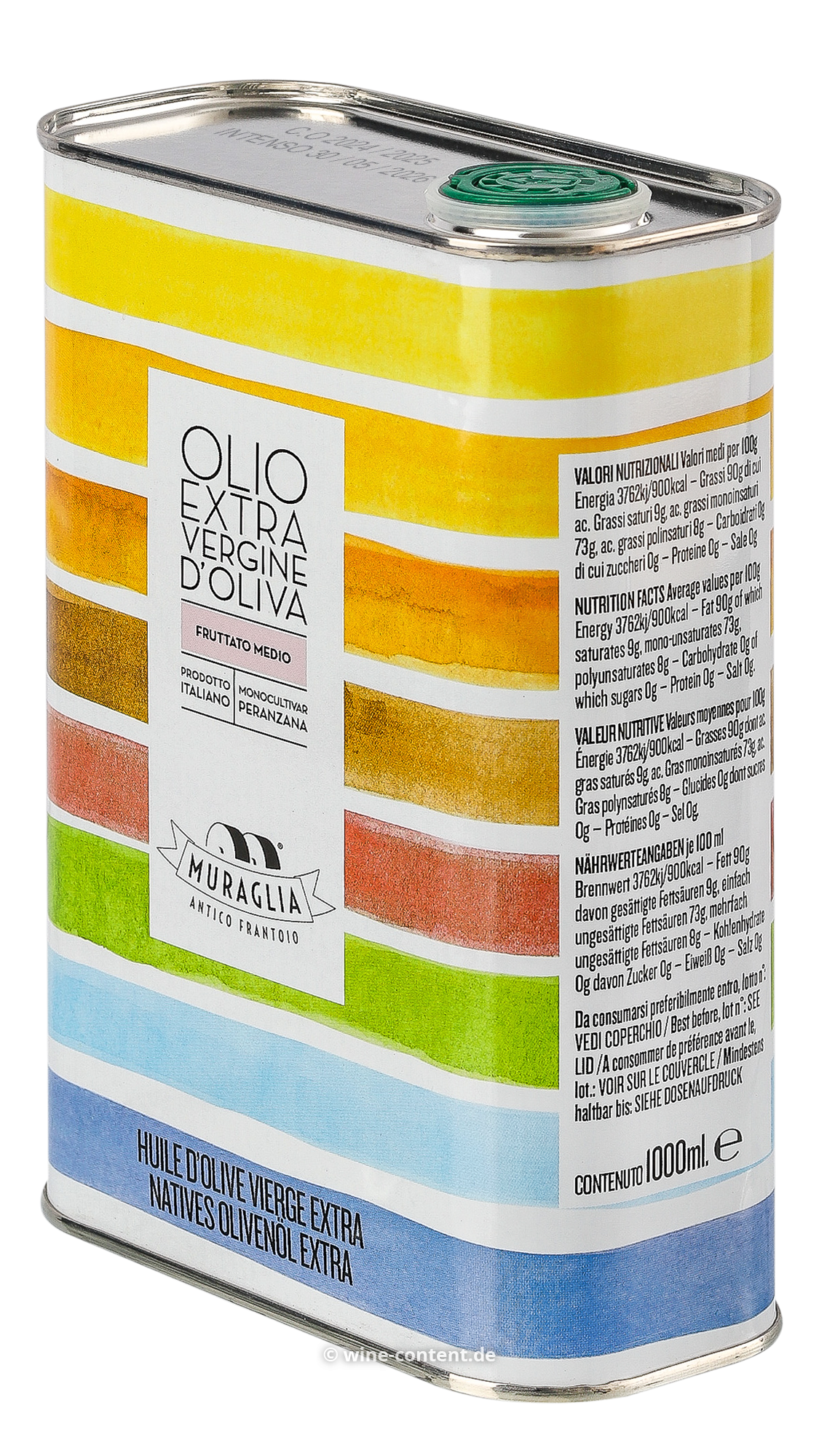 Duo Olivenöl 2024: 0,5 L Rainbow+ 1 L Kanister Fruttato Intenso