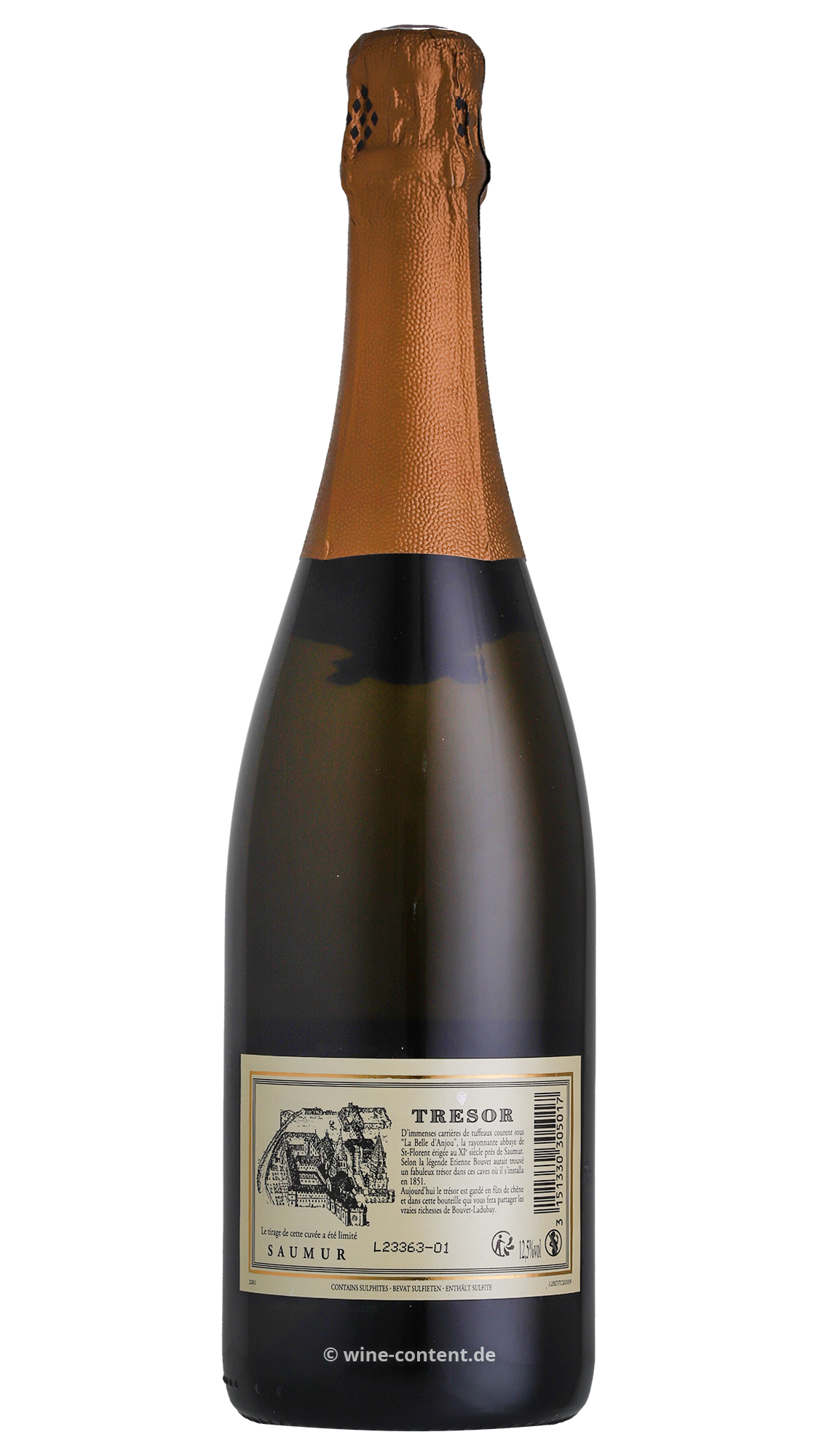 6er-Sparpaket Crémant Saumur Blanc 2021 Trésor Brut