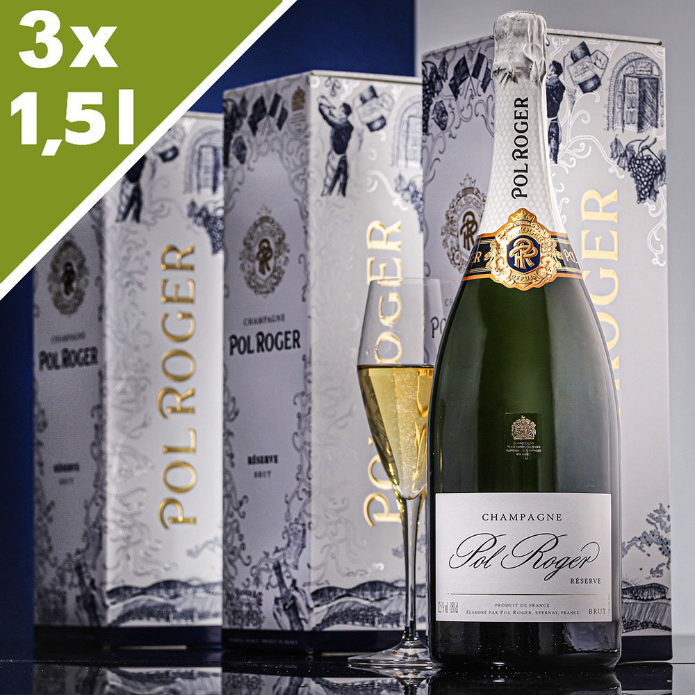 3er-Paket Champagner Réserve Brut Magnum