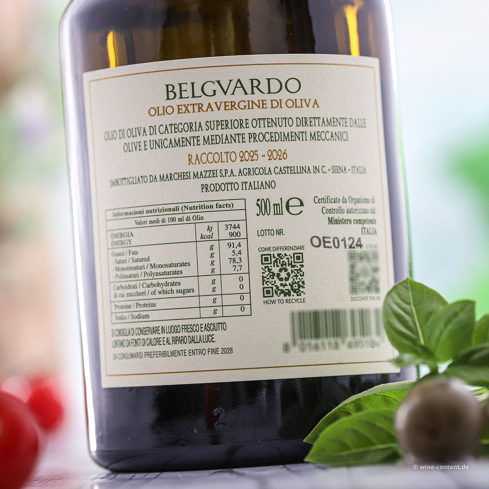 0,5 L Olivenöl Extra Vergine 2026 Belguardo