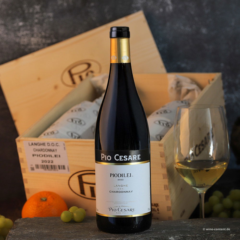 6er-Holzkiste Chardonnay 2022 Piodilei