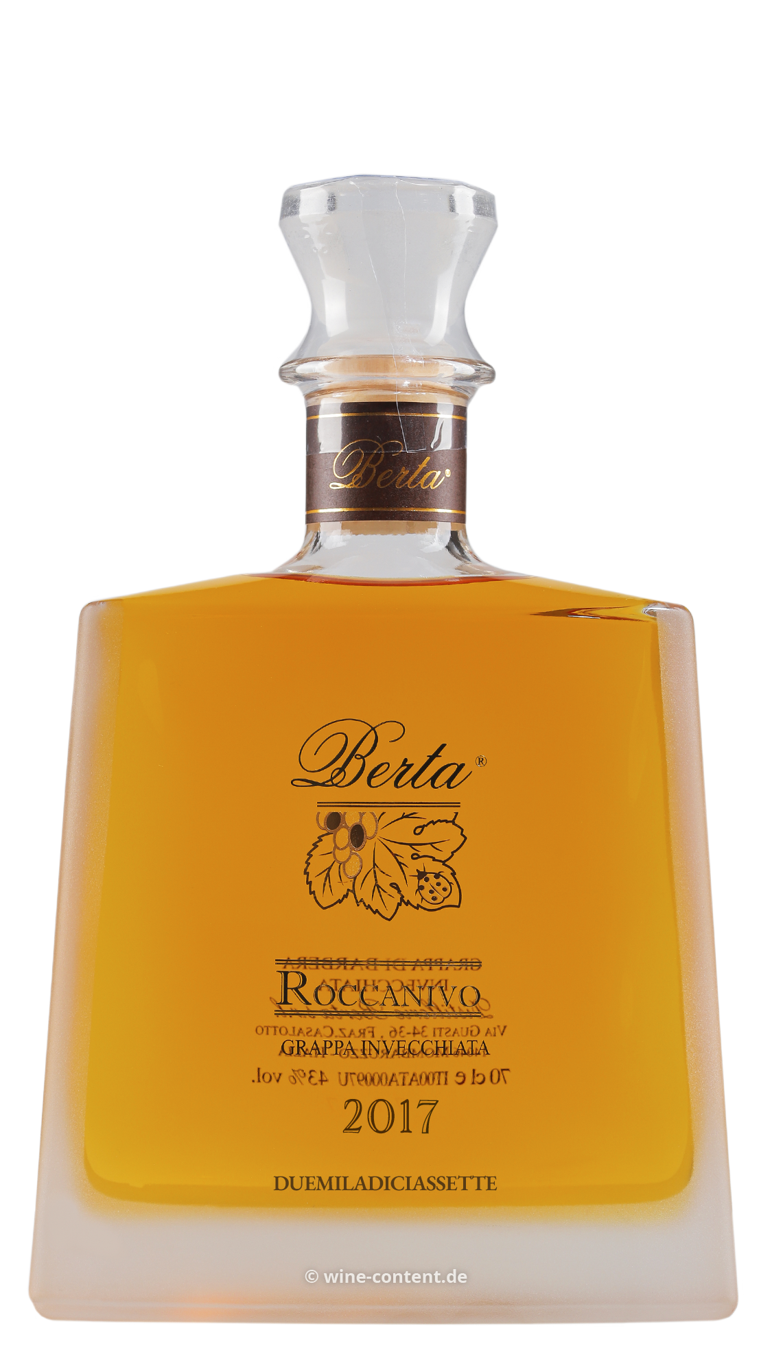 Grappa di Barbera Invecchiata 2017 Roccanivo