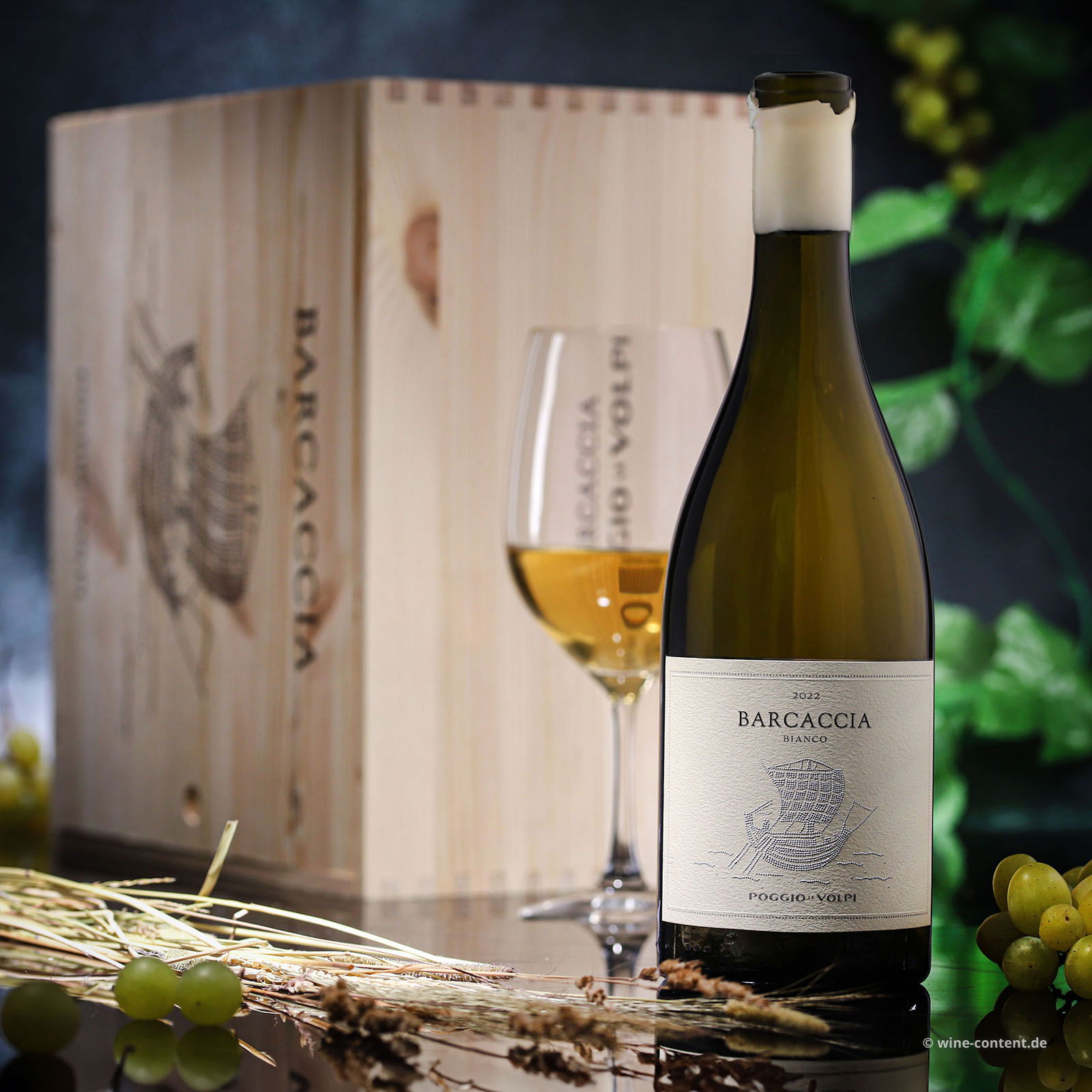 6er-Holzkiste Barcaccia Bianco 2022 6er-Holzkiste Barcaccia Bianco 2022