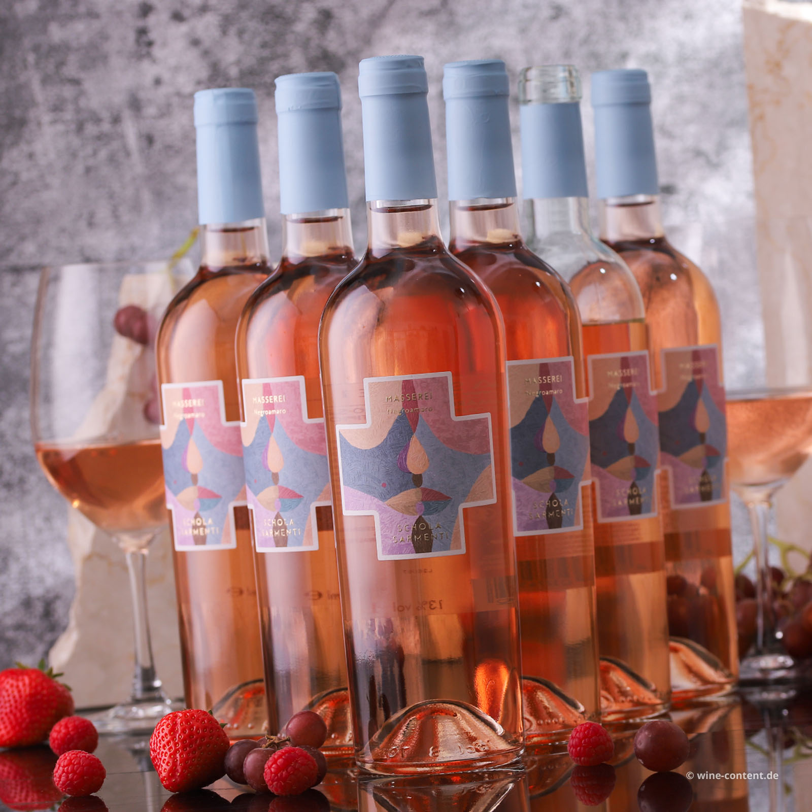 6er-Sparpaket Negroamaro Salento Rosato 2025 Masserei