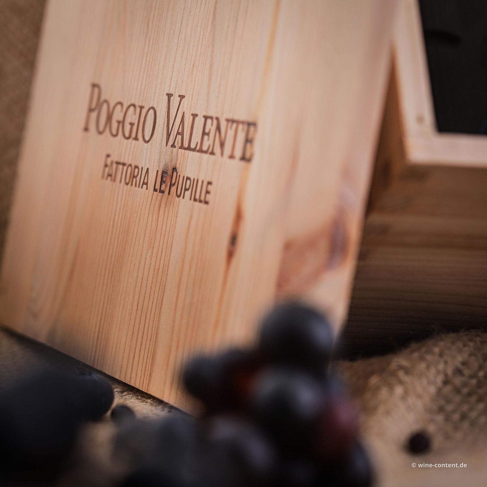 6er-Holzkiste Poggio Valente 2019