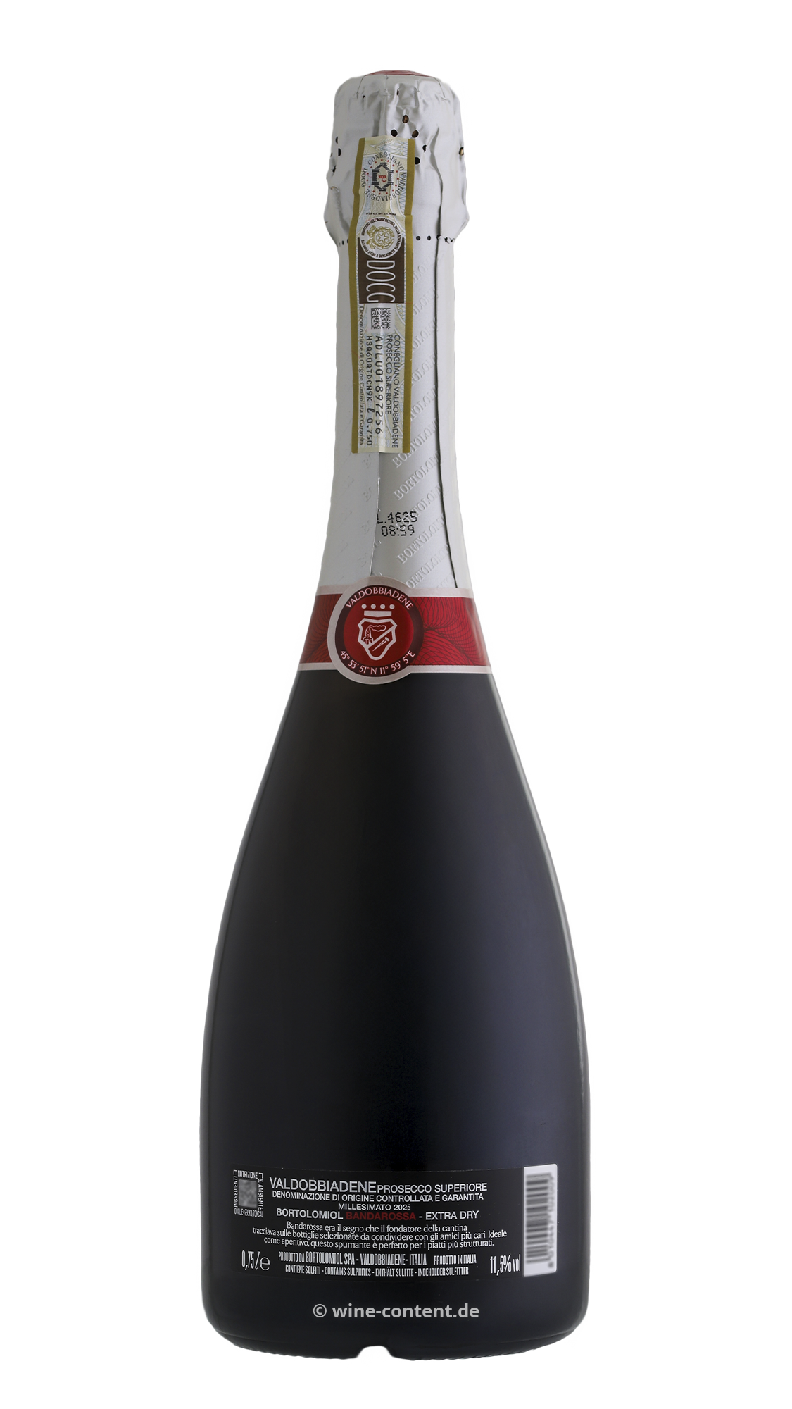 6er-Sparpaket Prosecco Superiore 2025 Bandarossa Extra Dry