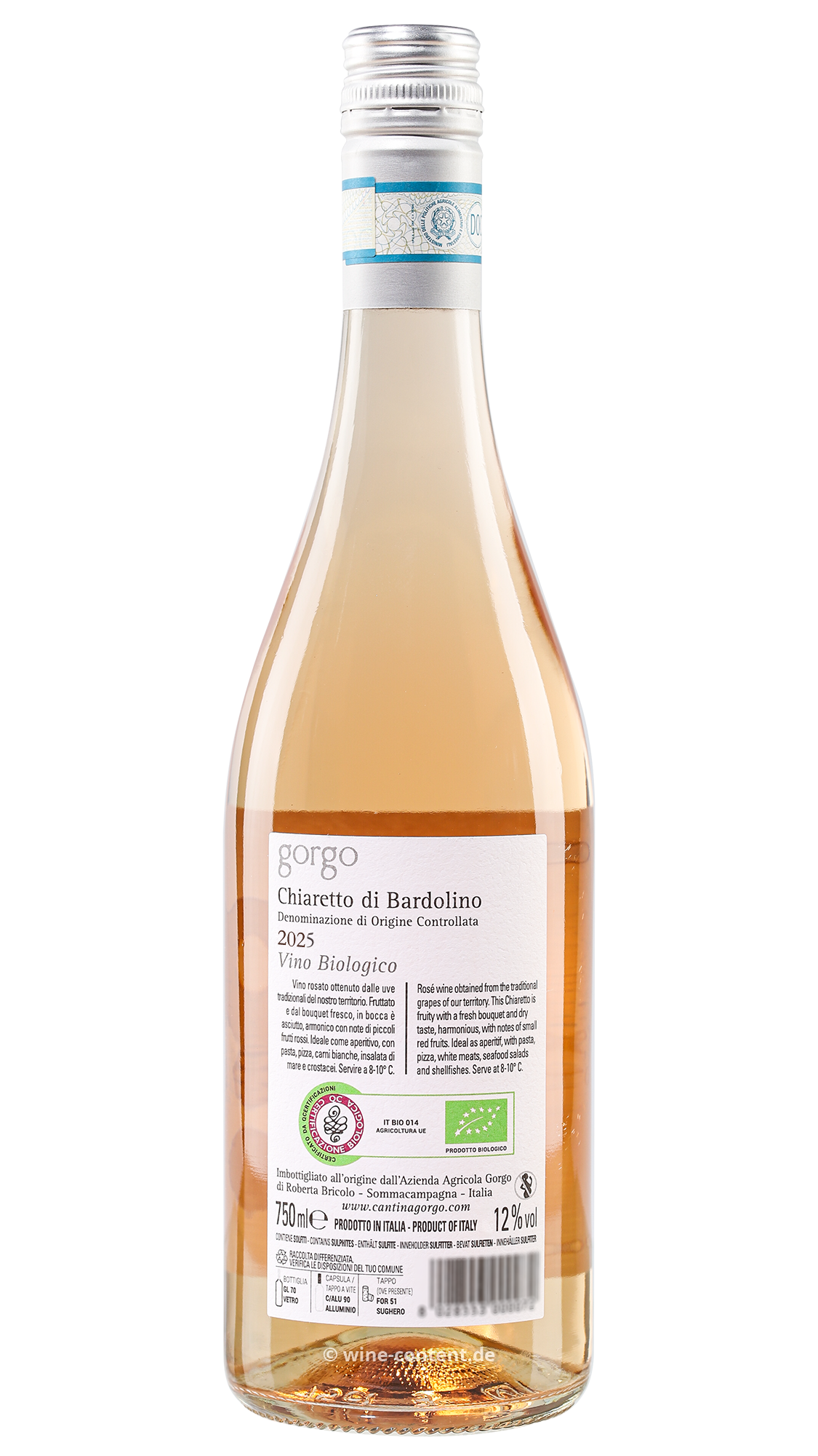 Chiaretto di Bardolino 2025 Bio