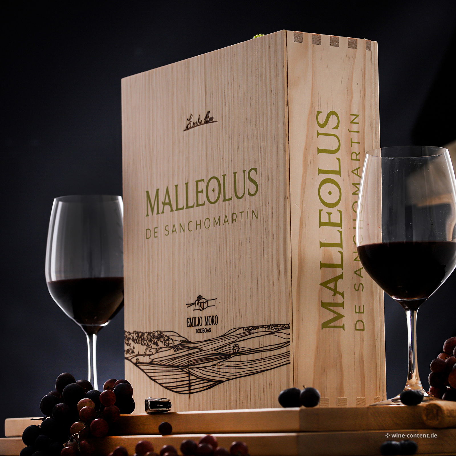 3er-Holzkiste Malleolus de Sanchomartin 2021