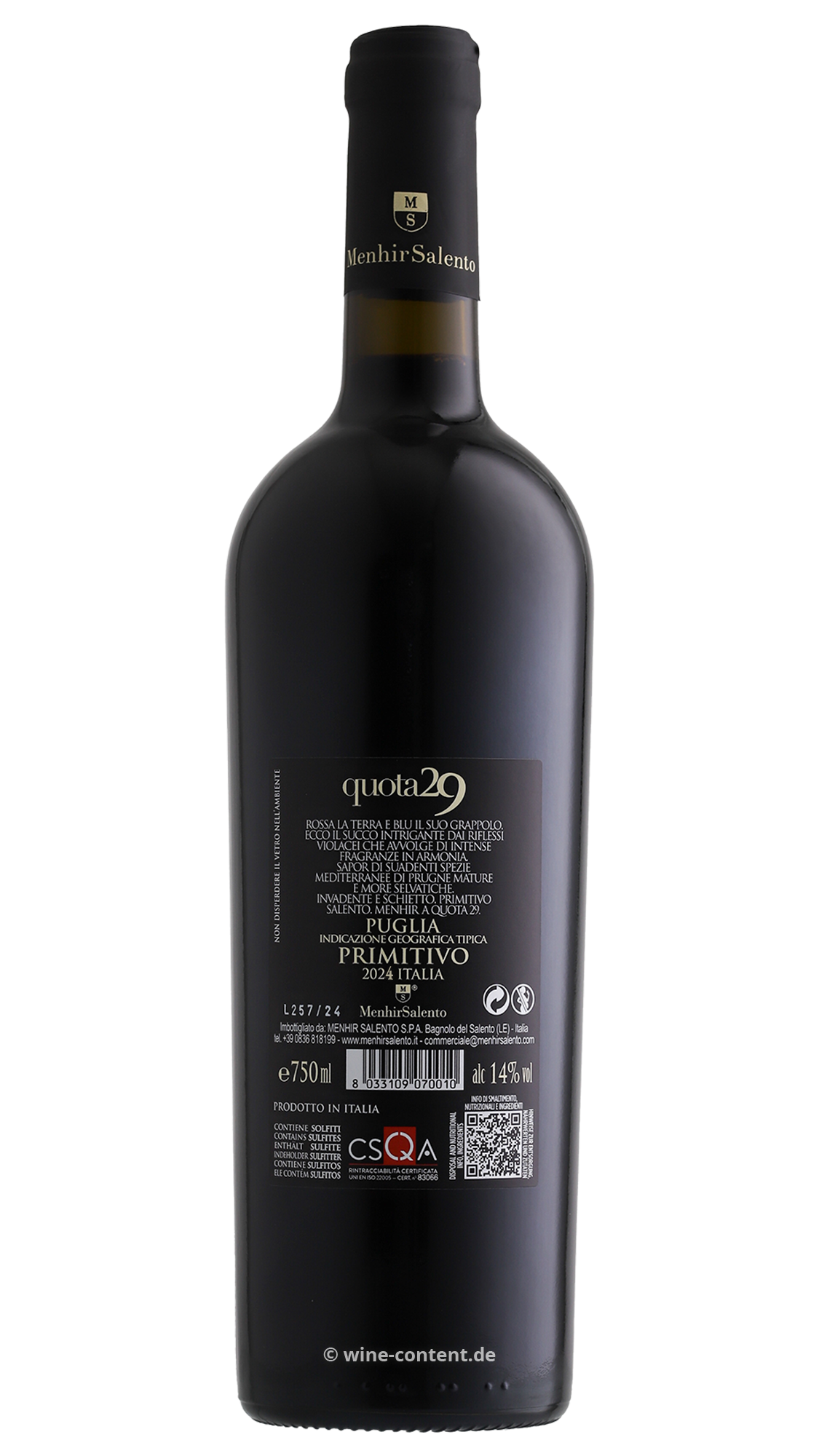 6er-Sparpaket Primitivo 2024 Quota 29 6er-Sparpaket Primitivo 2024 Quota 29