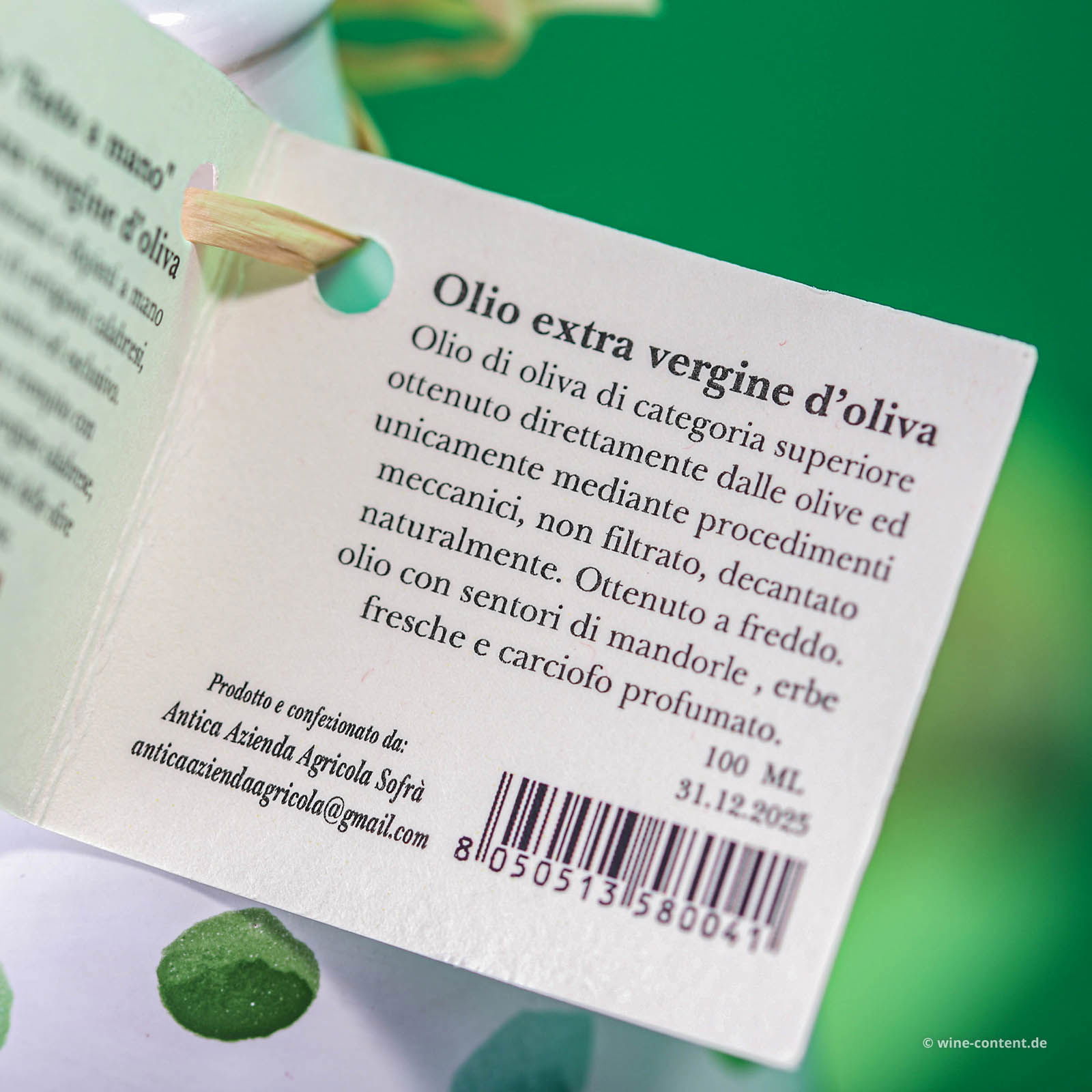 0,5 L Olivenöl Extra Vergine 2023 Fruttato Medio Pois Tiffany Tropea
