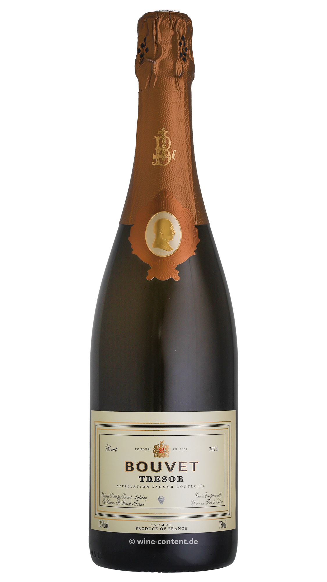 6er-Sparpaket Crémant Saumur Blanc 2021 Trésor Brut