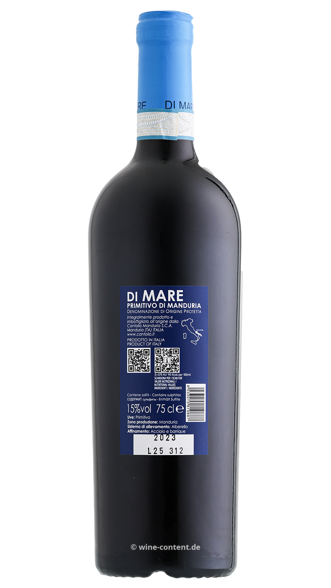 Primitivo di Manduria 2023 di Mare 15,0