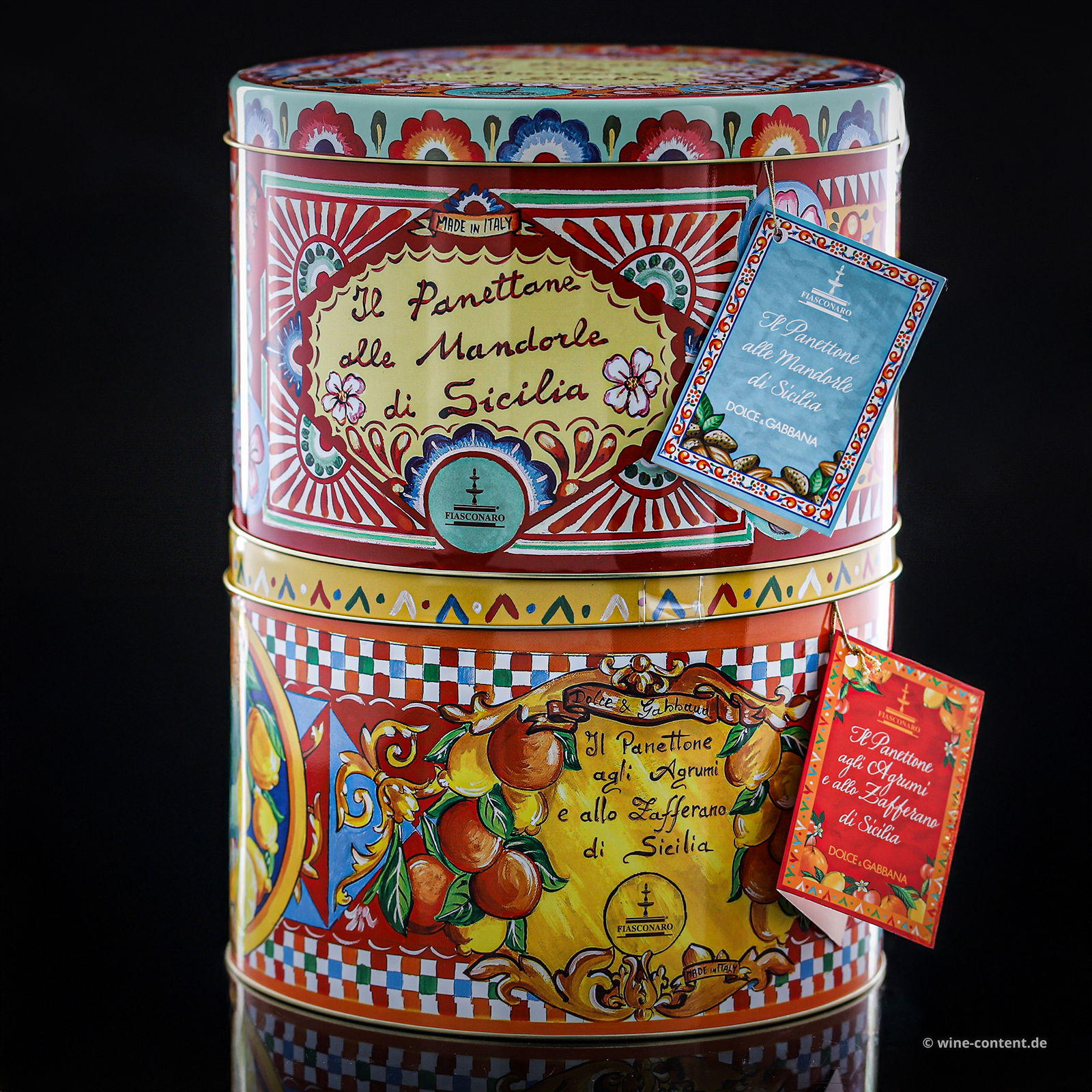 1x Panettone mit sizilianischen Mandeln & 1x mit Zitrusfrüchten und Safran Dolce & Gabbana 1x Panettone mit sizilianischen Mandeln & 1x mit Zitrusfrüchten und Safran Dolce & Gabbana